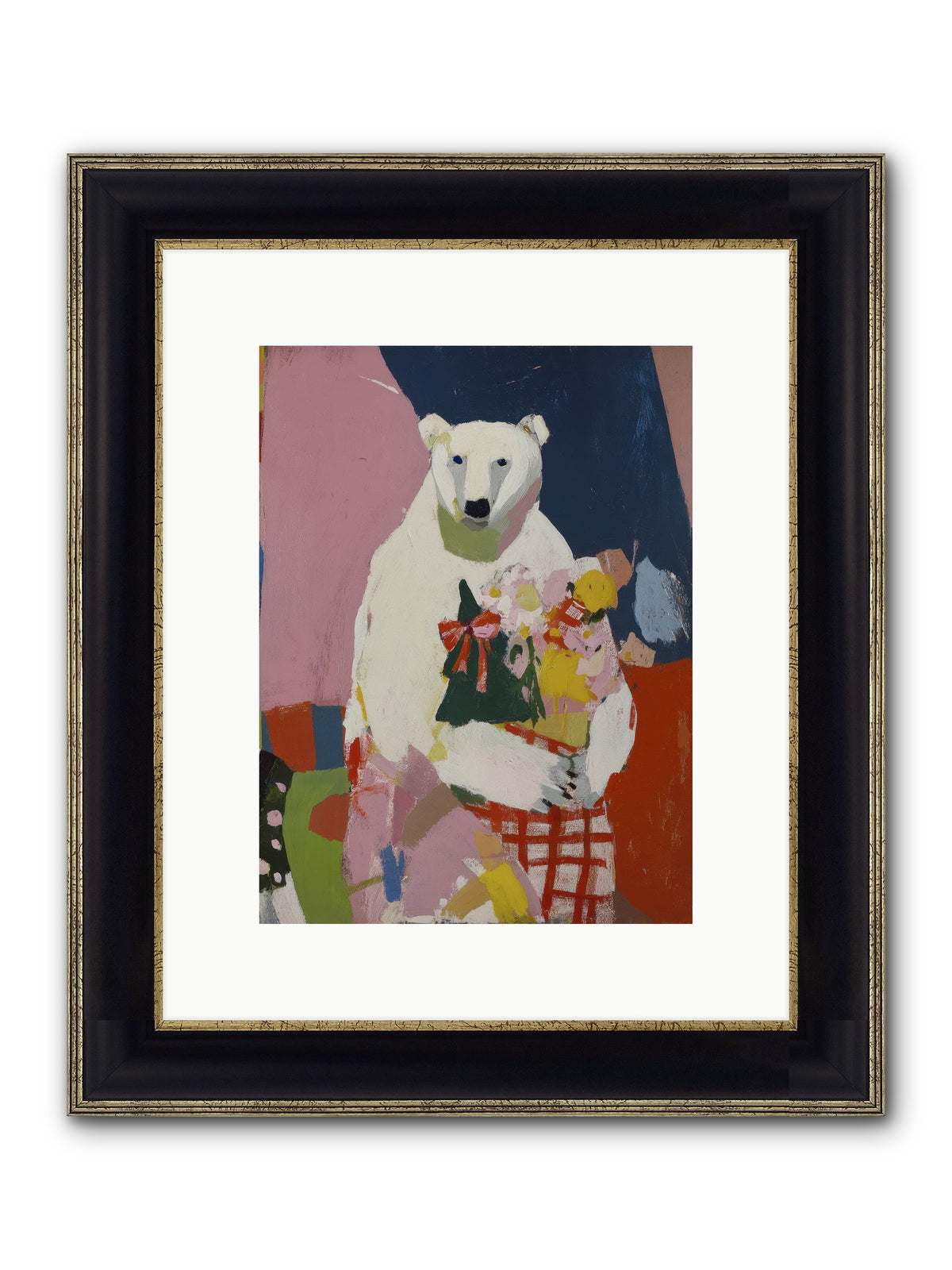 Moonlight On Fresh Fallen Framed Print - Black & Gold 9x12