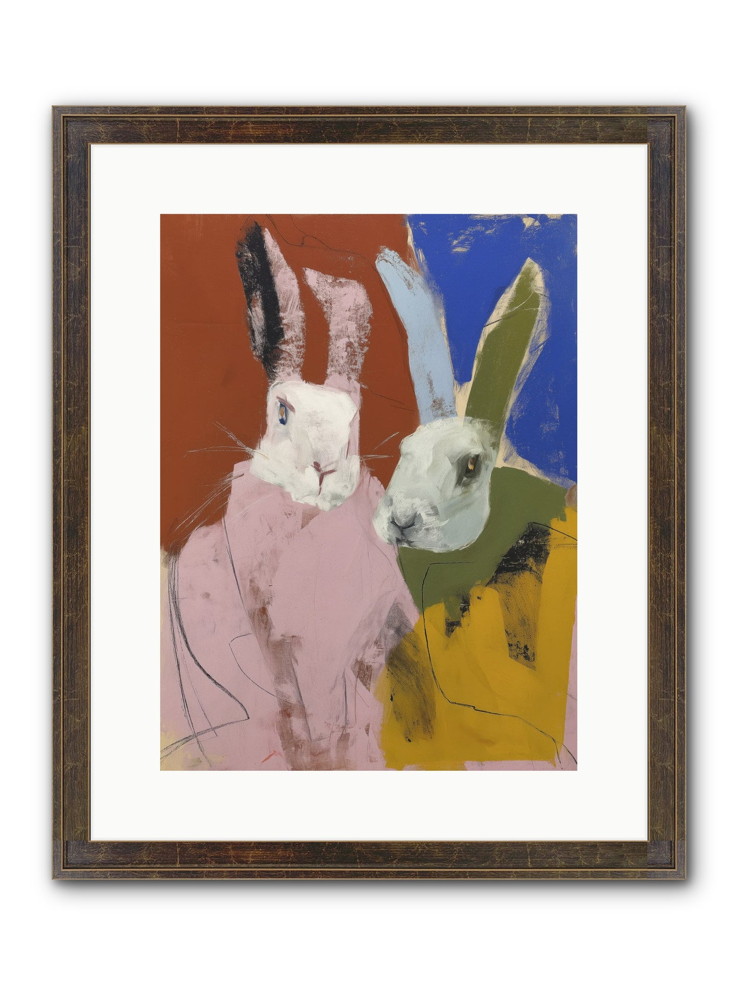 Moonlit Burrow Framed Print - Slimwoods Black/Gold 12x16