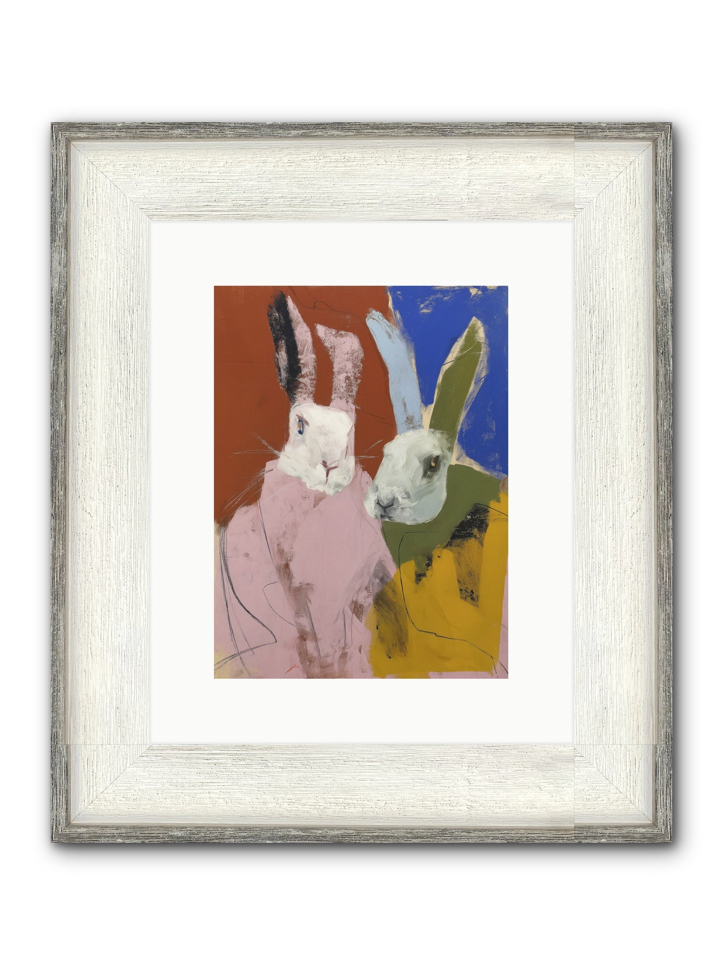 Moonlit Burrow Framed Print - Driftwood White 9x12