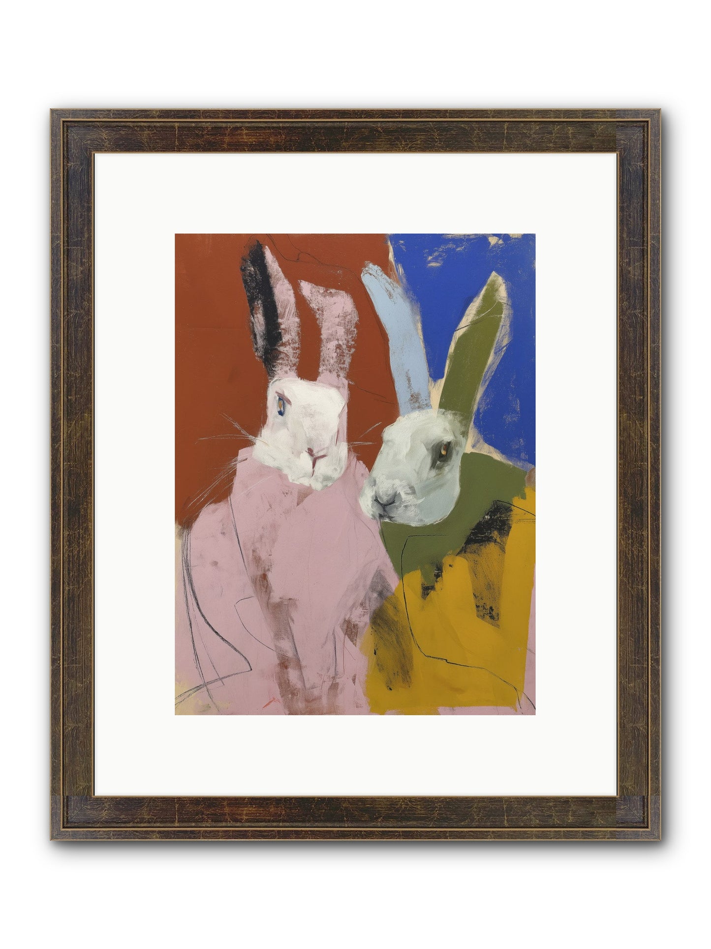 Moonlit Burrow Framed Print - Slimwoods Black/Gold 9x12