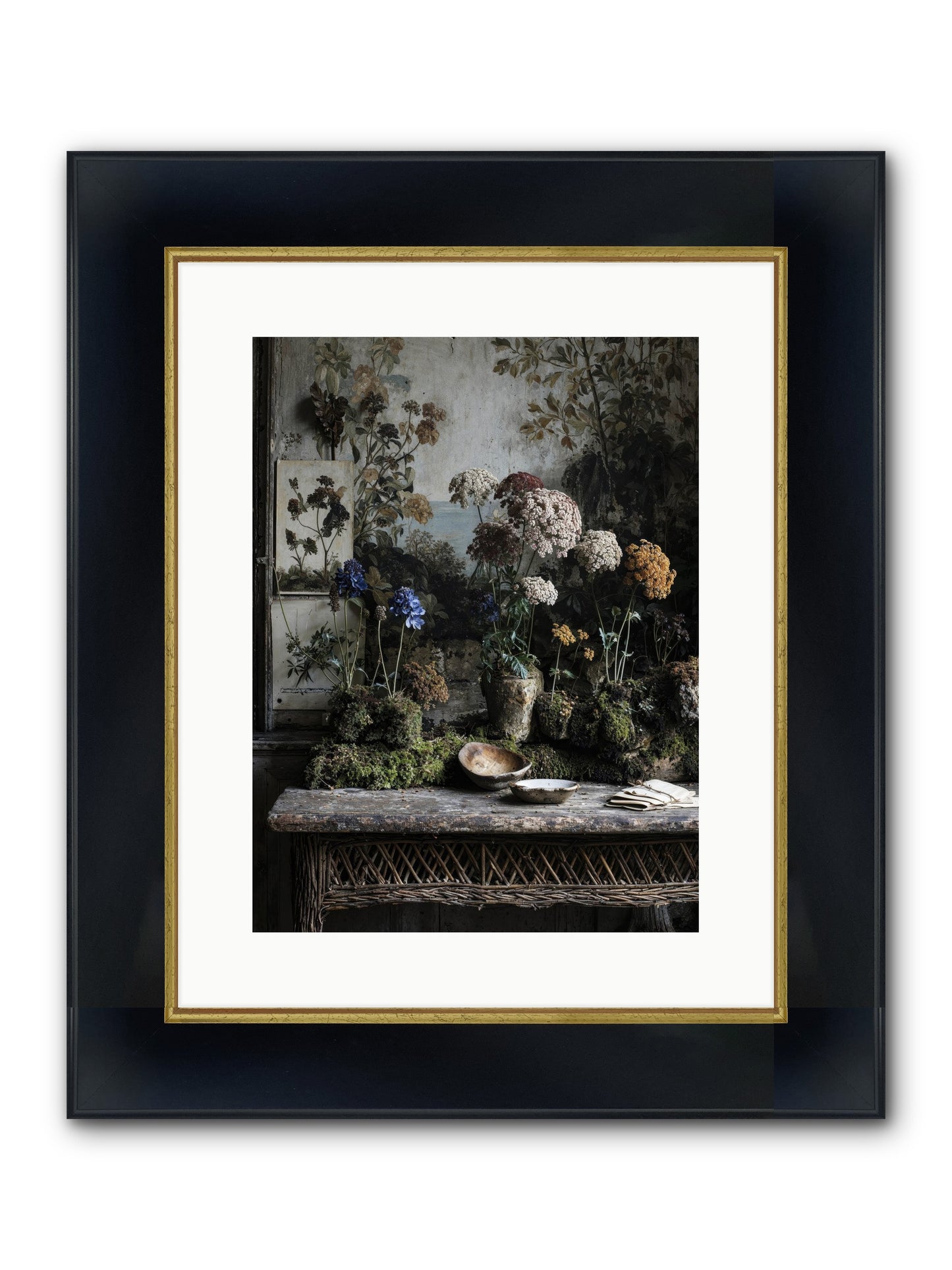 Moonlit Dreams Framed Print - Wide Black w/Gold 12x16