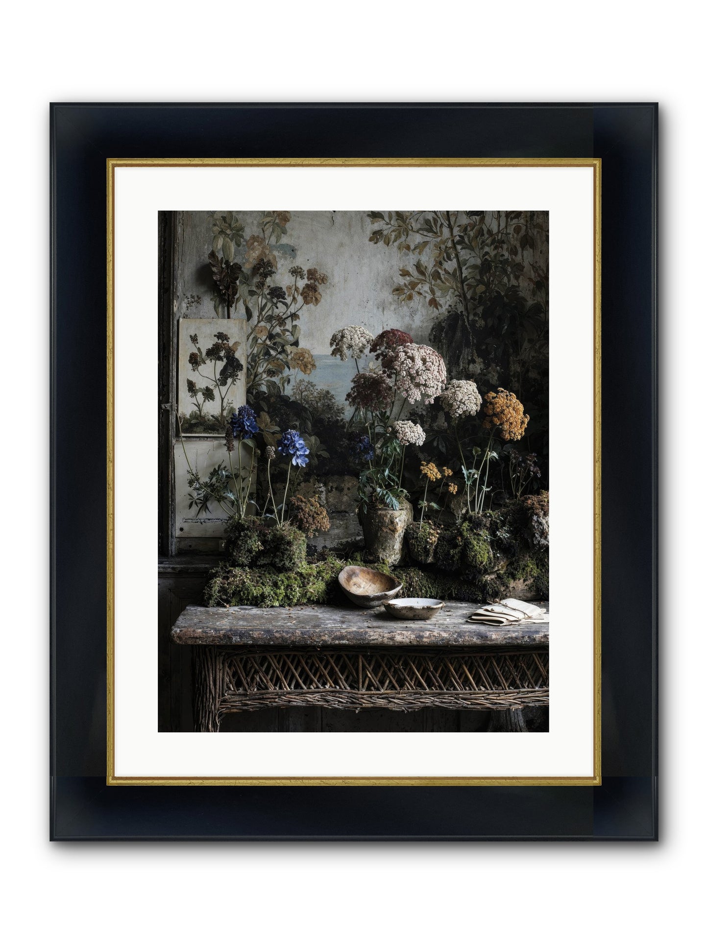 Moonlit Dreams Framed Print - Wide Black w/Gold 18x24