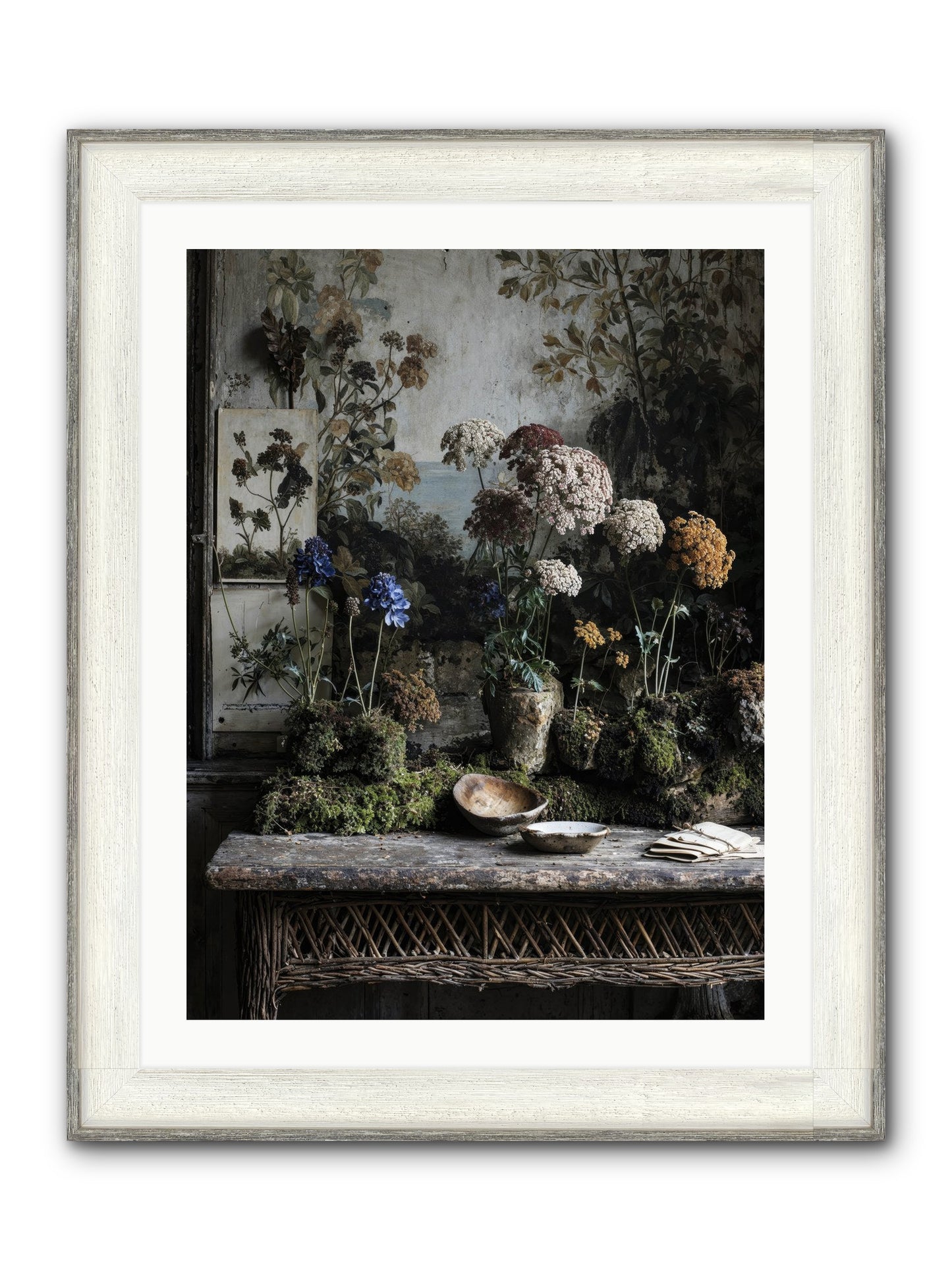 Moonlit Dreams Framed Print - Driftwood White 24x32
