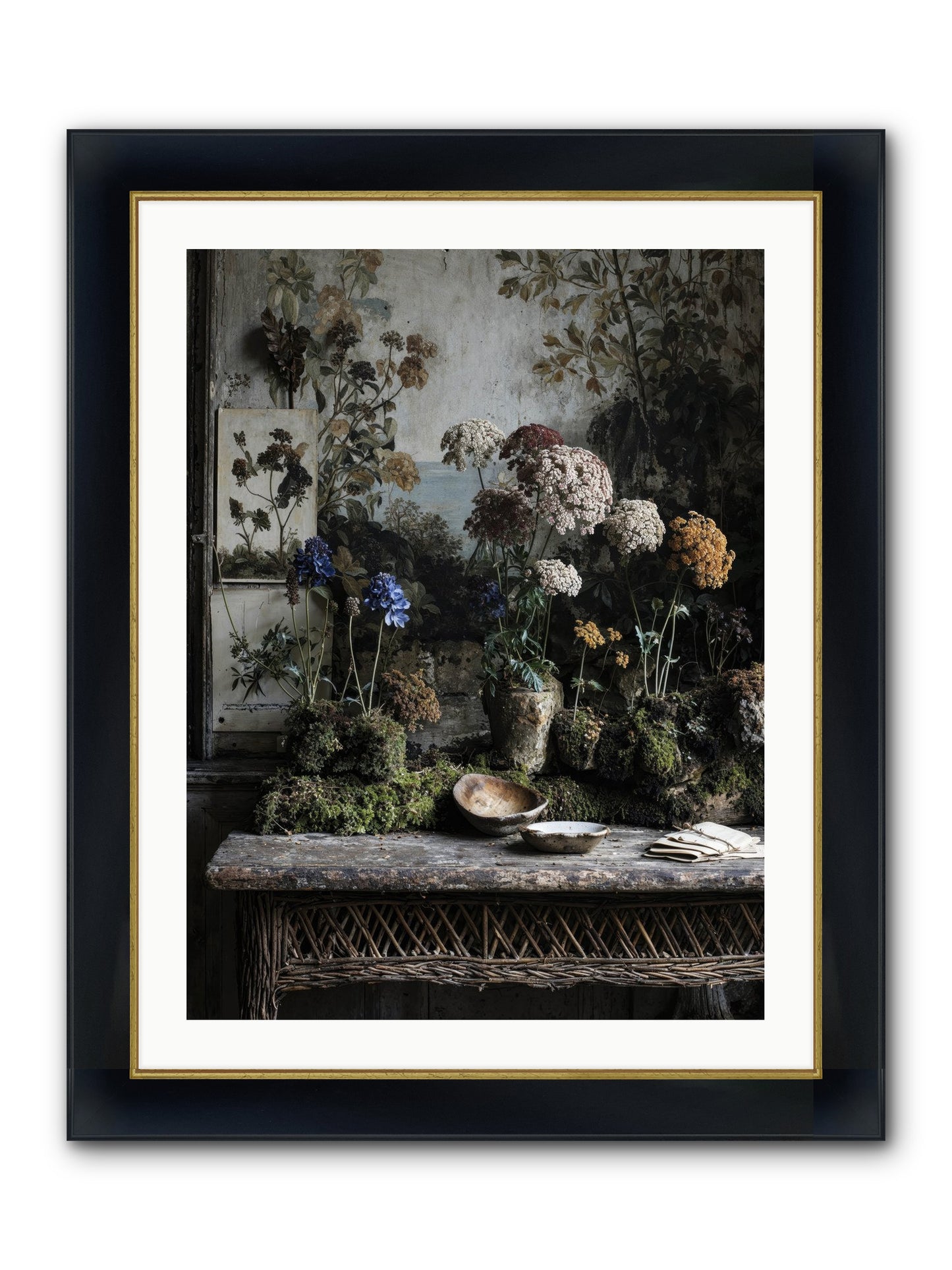 Moonlit Dreams Framed Print - Wide Black w/Gold 24x32