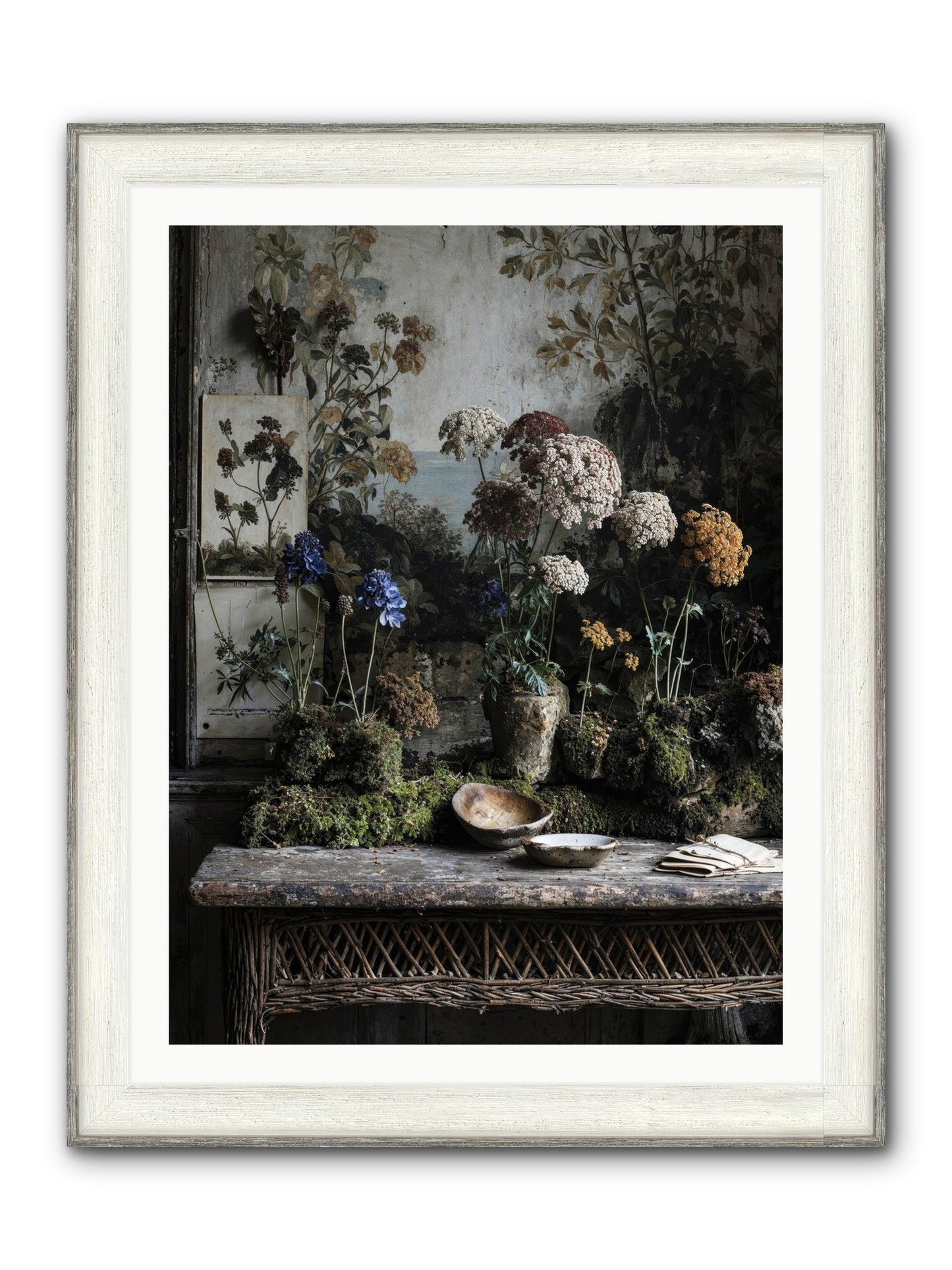 Moonlit Dreams Framed Print - Driftwood White 30x40