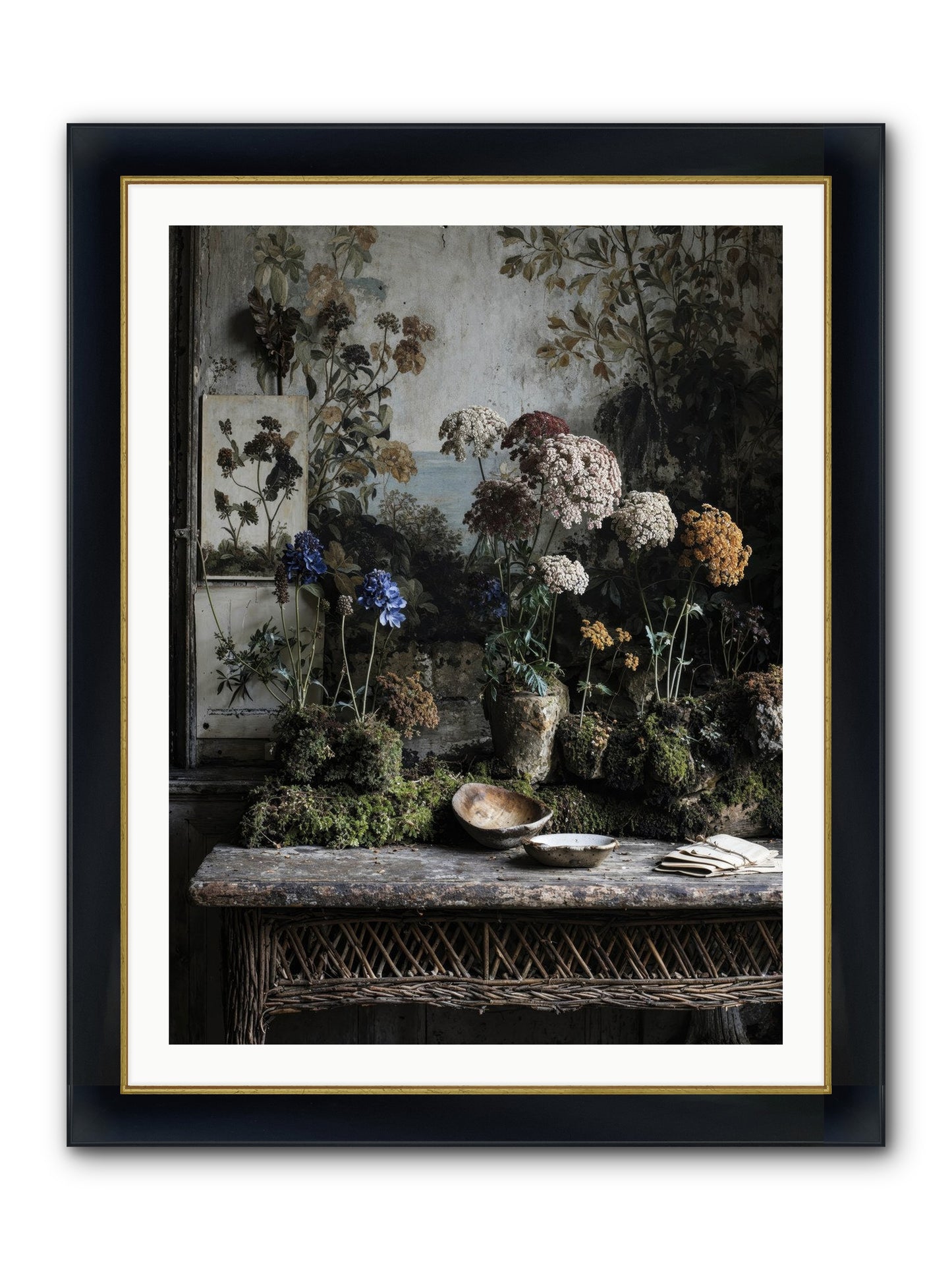 Moonlit Dreams Framed Print - Wide Black w/Gold 30x40