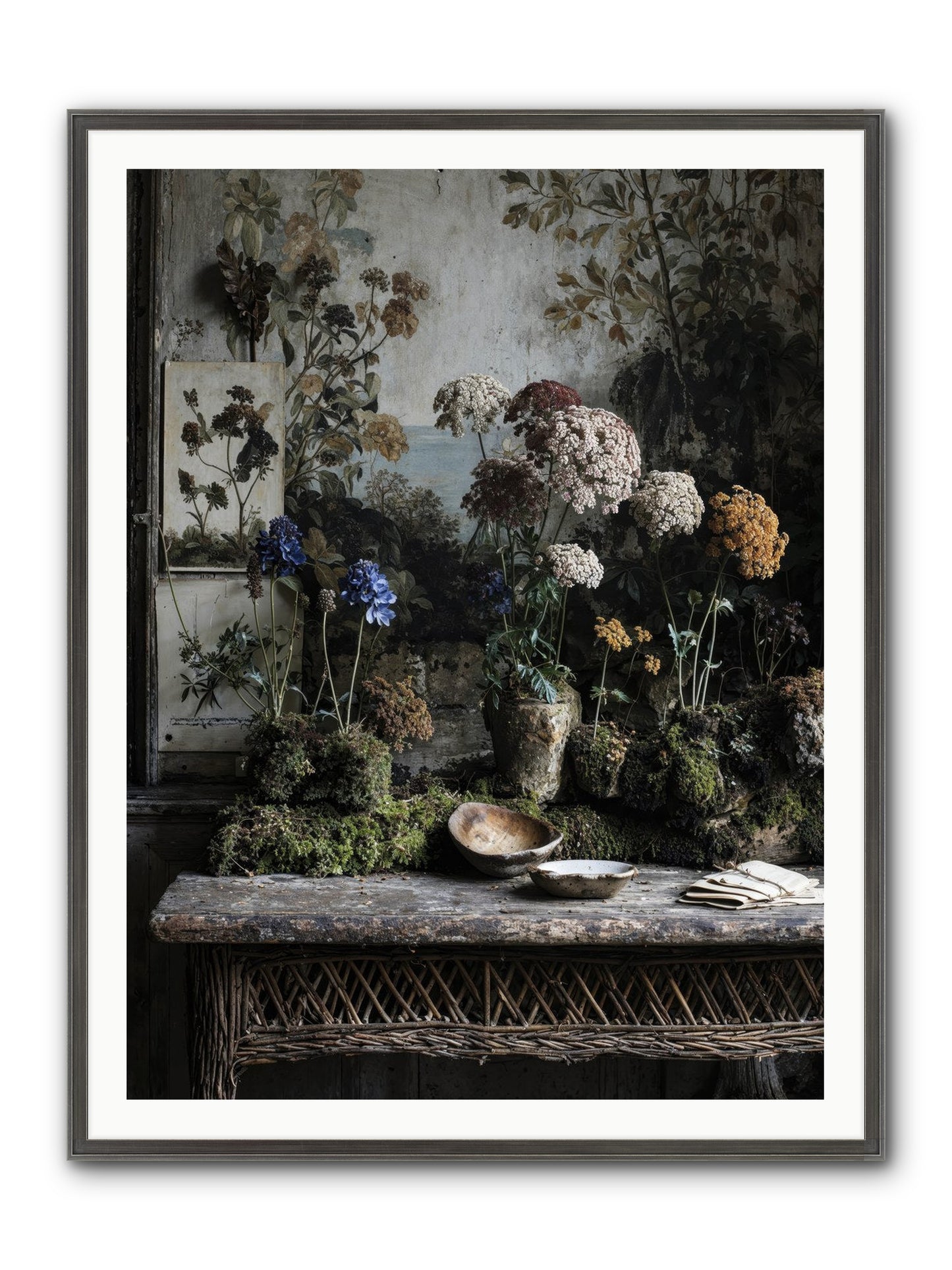 Moonlit Dreams Framed Print - Slimwoods Black/Silver 36x48