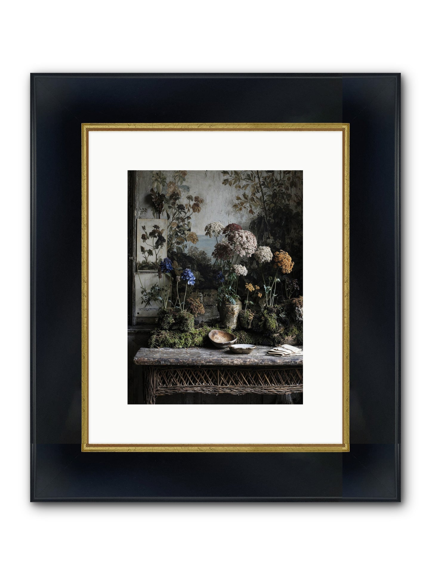 Moonlit Dreams Framed Print - Wide Black w/Gold 9x12