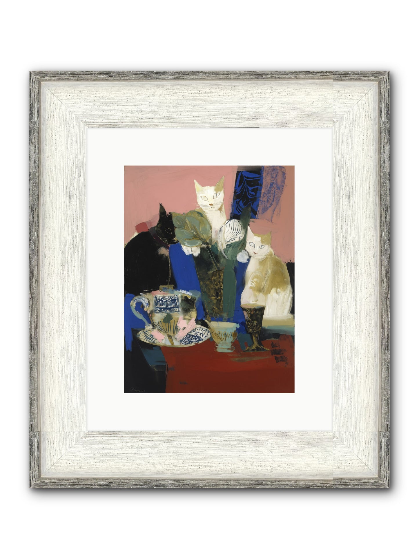 Moonlit Memo Framed Print - Driftwood White 9x12