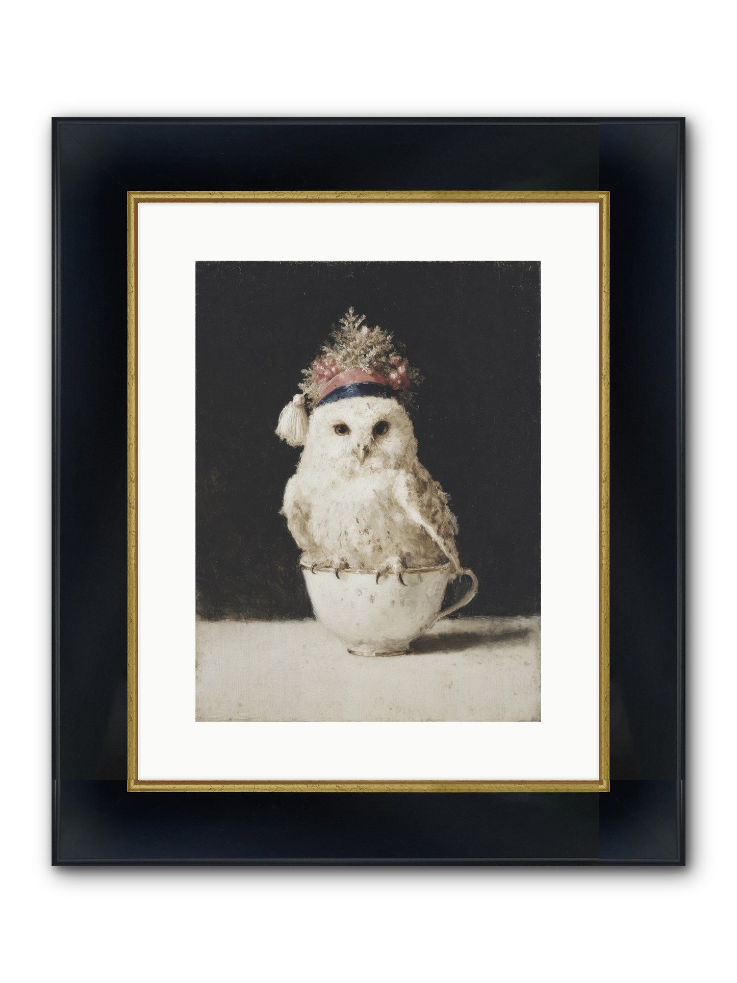 Moonlit & Merry Framed Print - Wide Black w/Gold 12x16