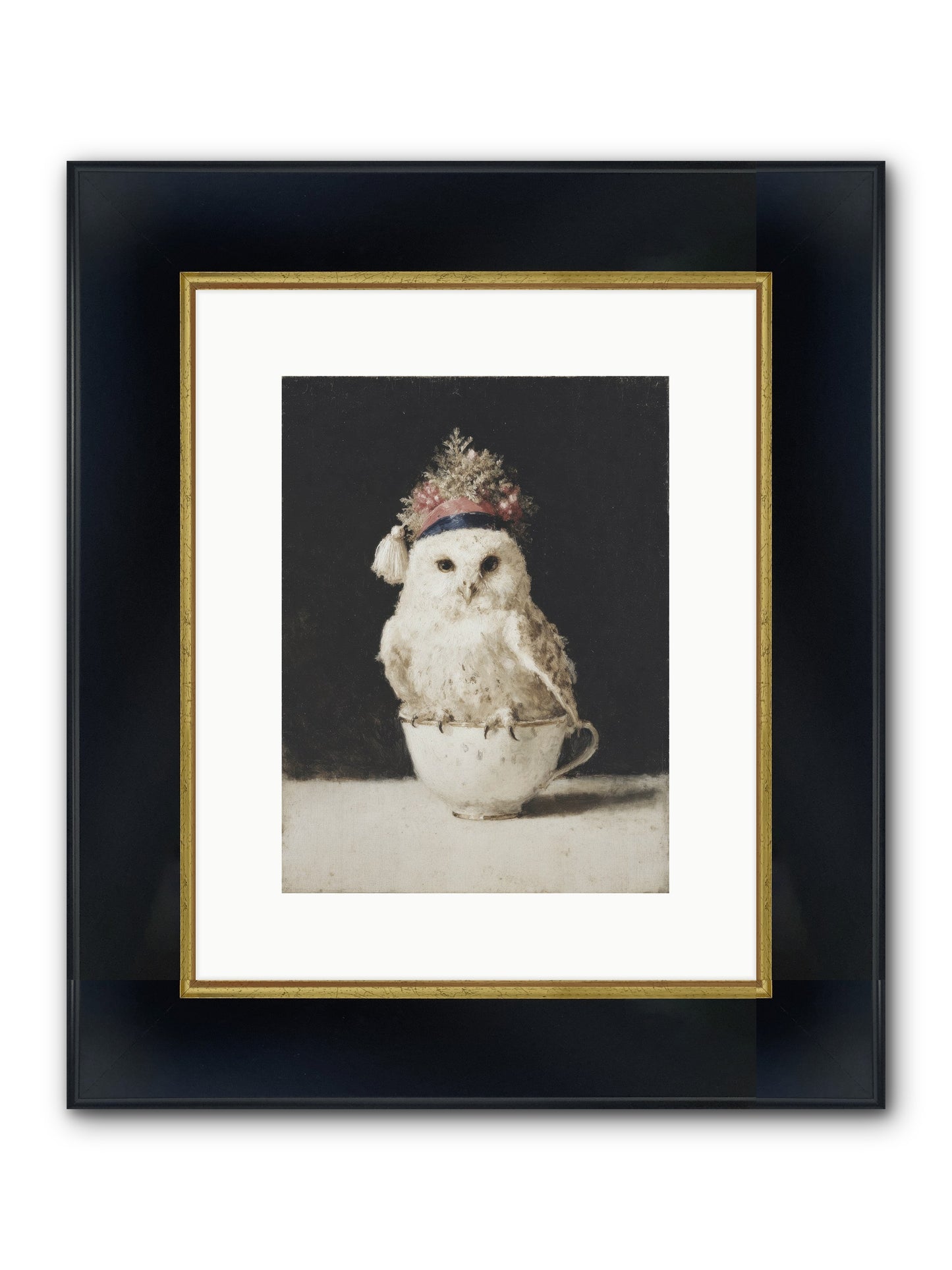 Moonlit & Merry Framed Print - Wide Black w/Gold 9x12