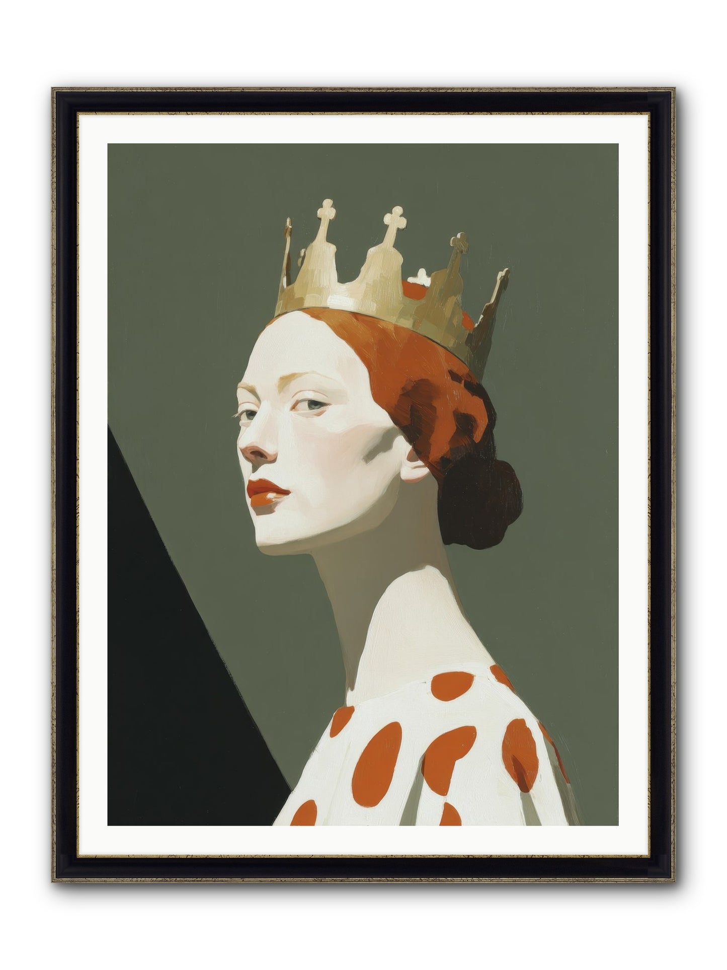 Moonlit Passage Framed Print - Black & Gold 36x48