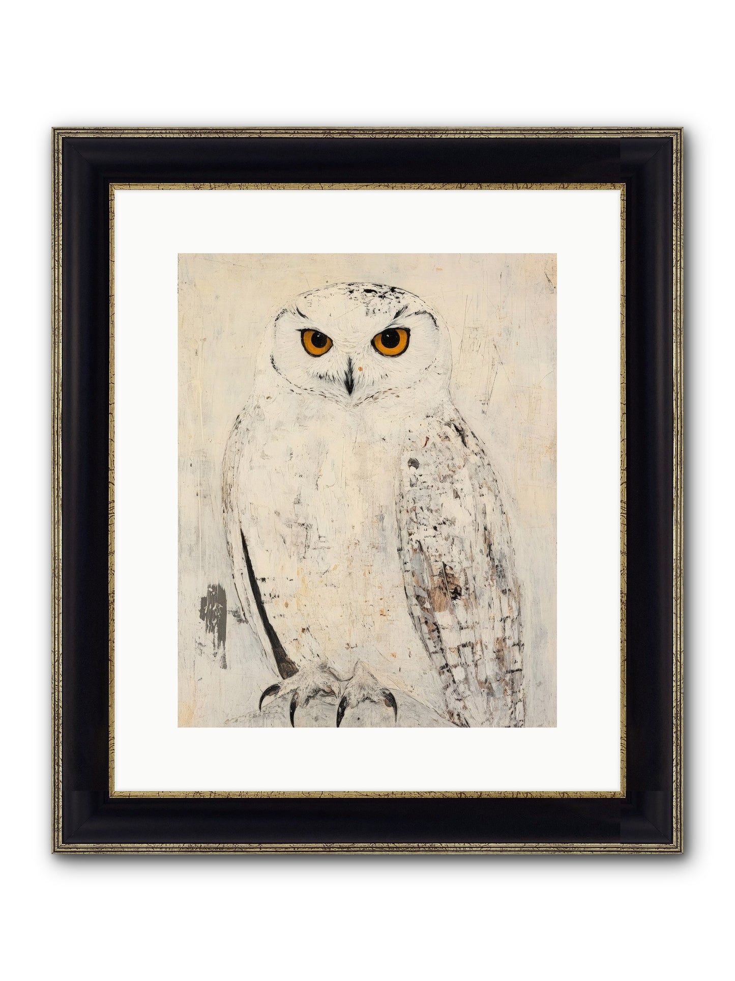 Moonlit Scout Framed Print - Black & Gold 12x15