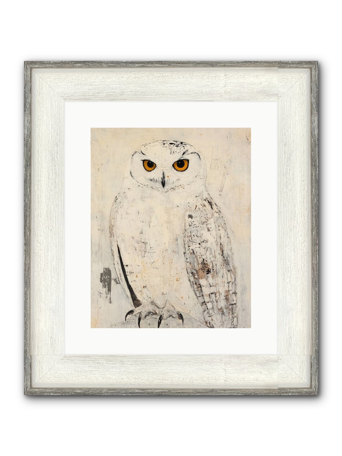 Moonlit Scout Framed Print - Driftwood White 12x15