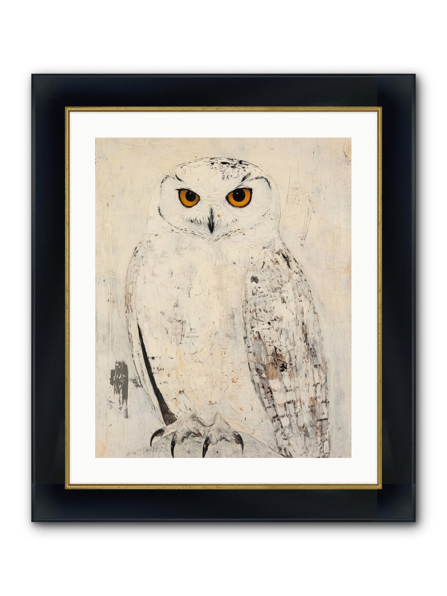 Moonlit Scout Framed Print - Wide Black w/Gold 20x25
