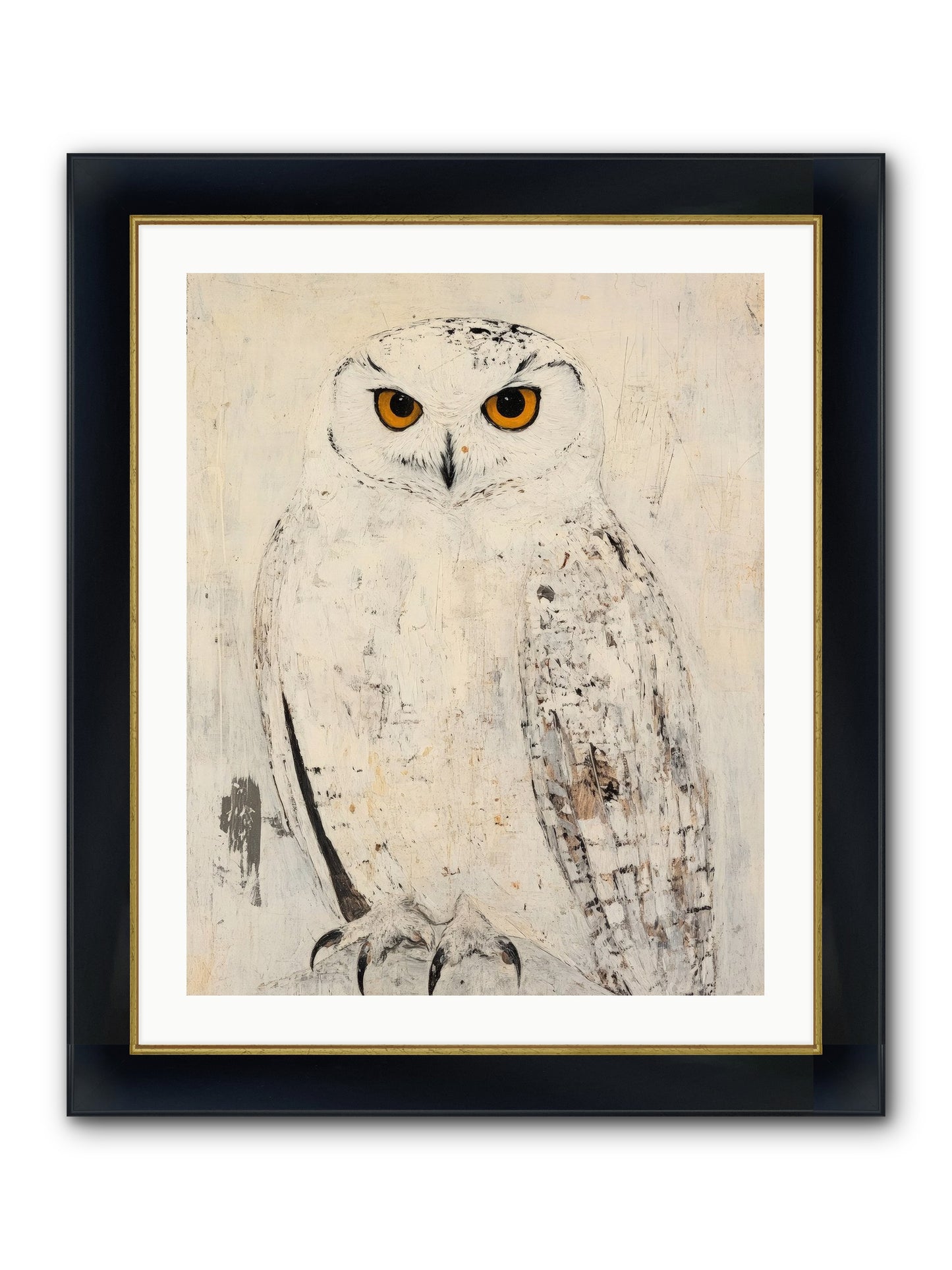 Moonlit Scout Framed Print - Wide Black w/Gold 24x30