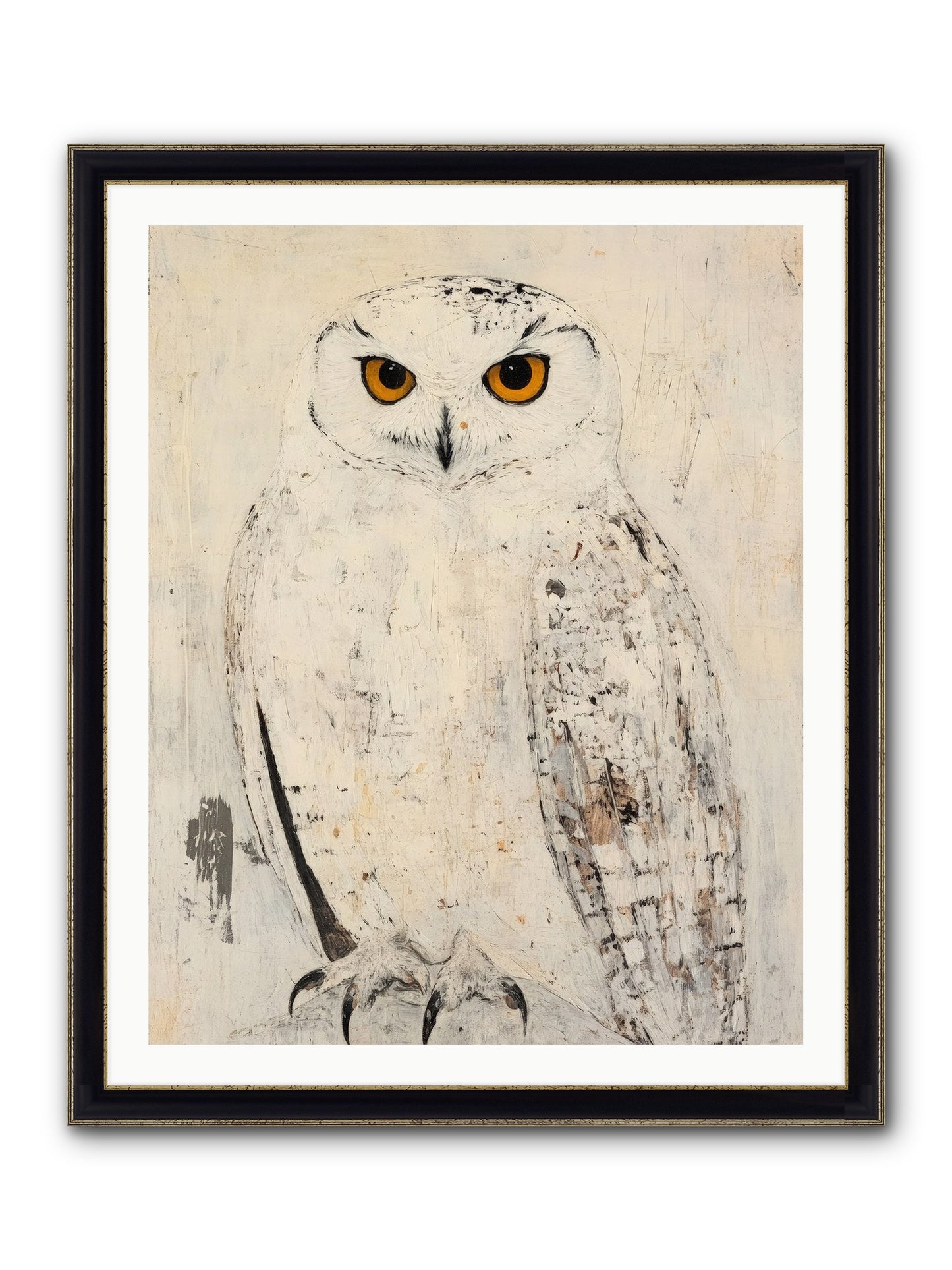 Moonlit Scout Framed Print - Black & Gold 32x40