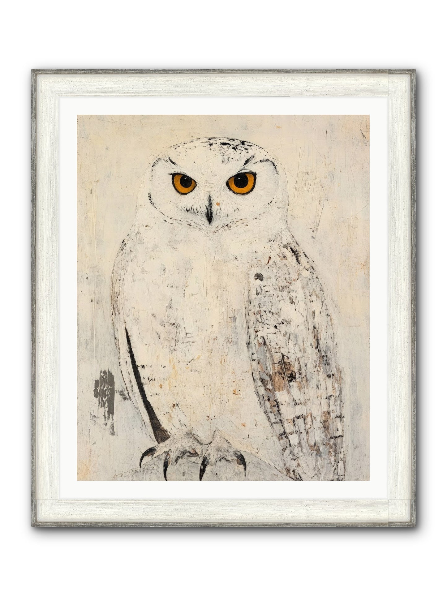 Moonlit Scout Framed Print - Driftwood White 32x40