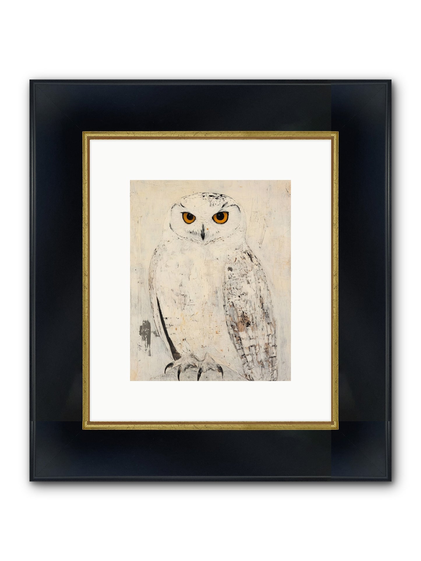 Moonlit Scout Framed Print - Wide Black w/Gold 8x10