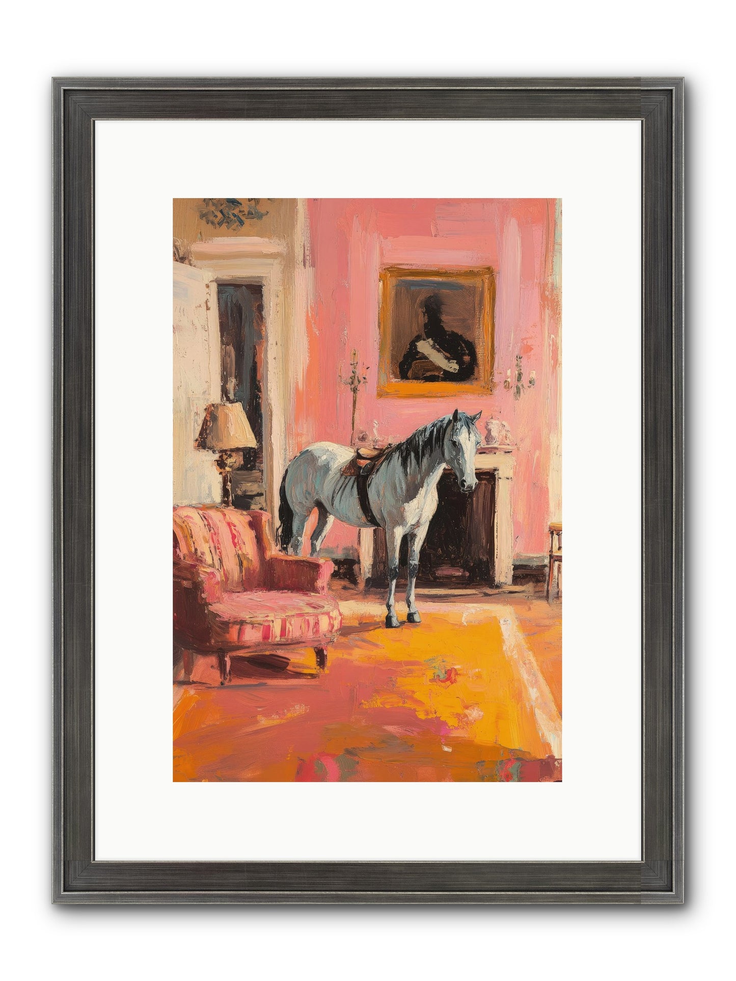 Moonstone Salon Framed Print - Slimwoods Black/Silver 10x15