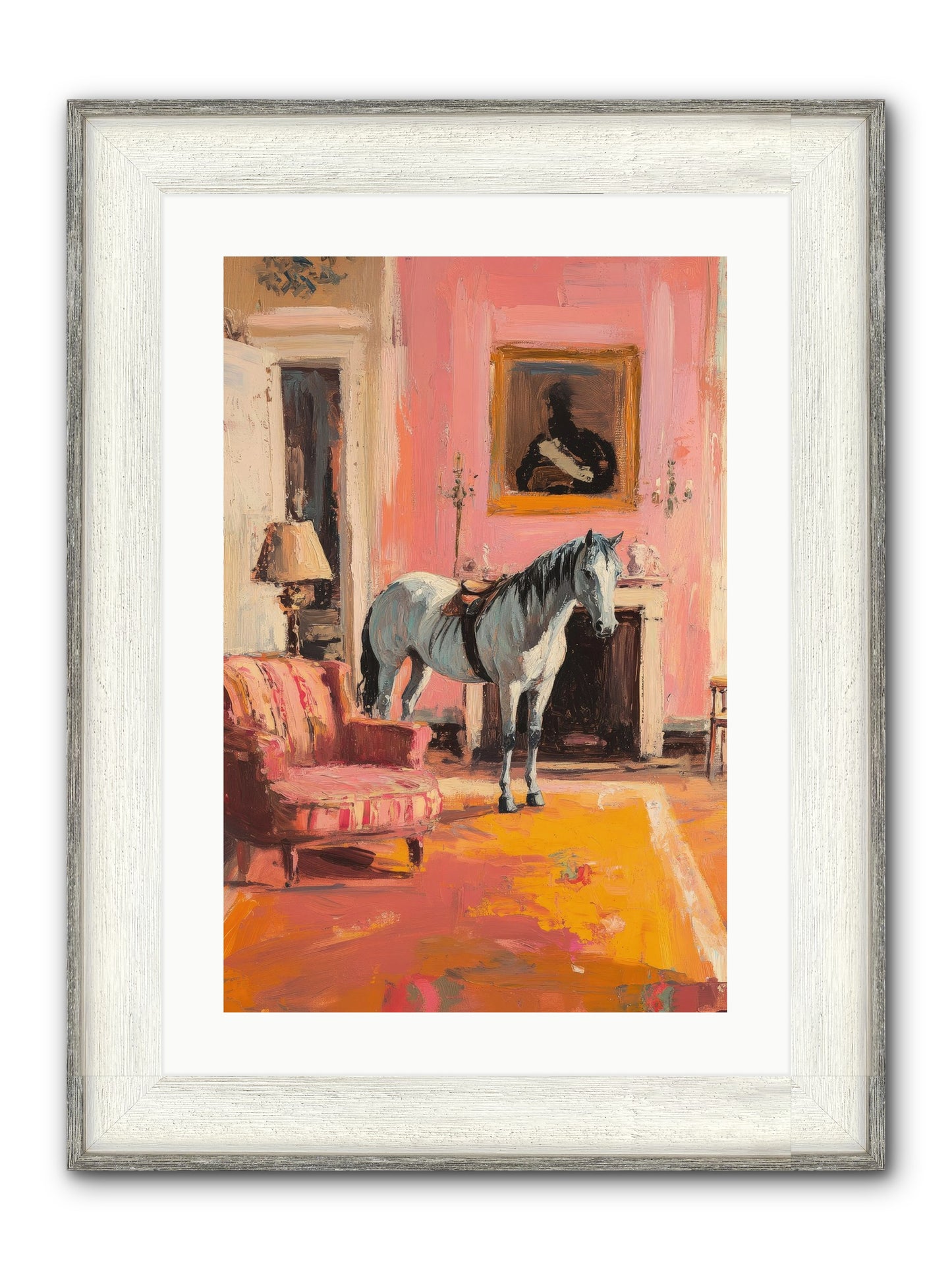 Moonstone Salon Framed Print - Driftwood White 16x24