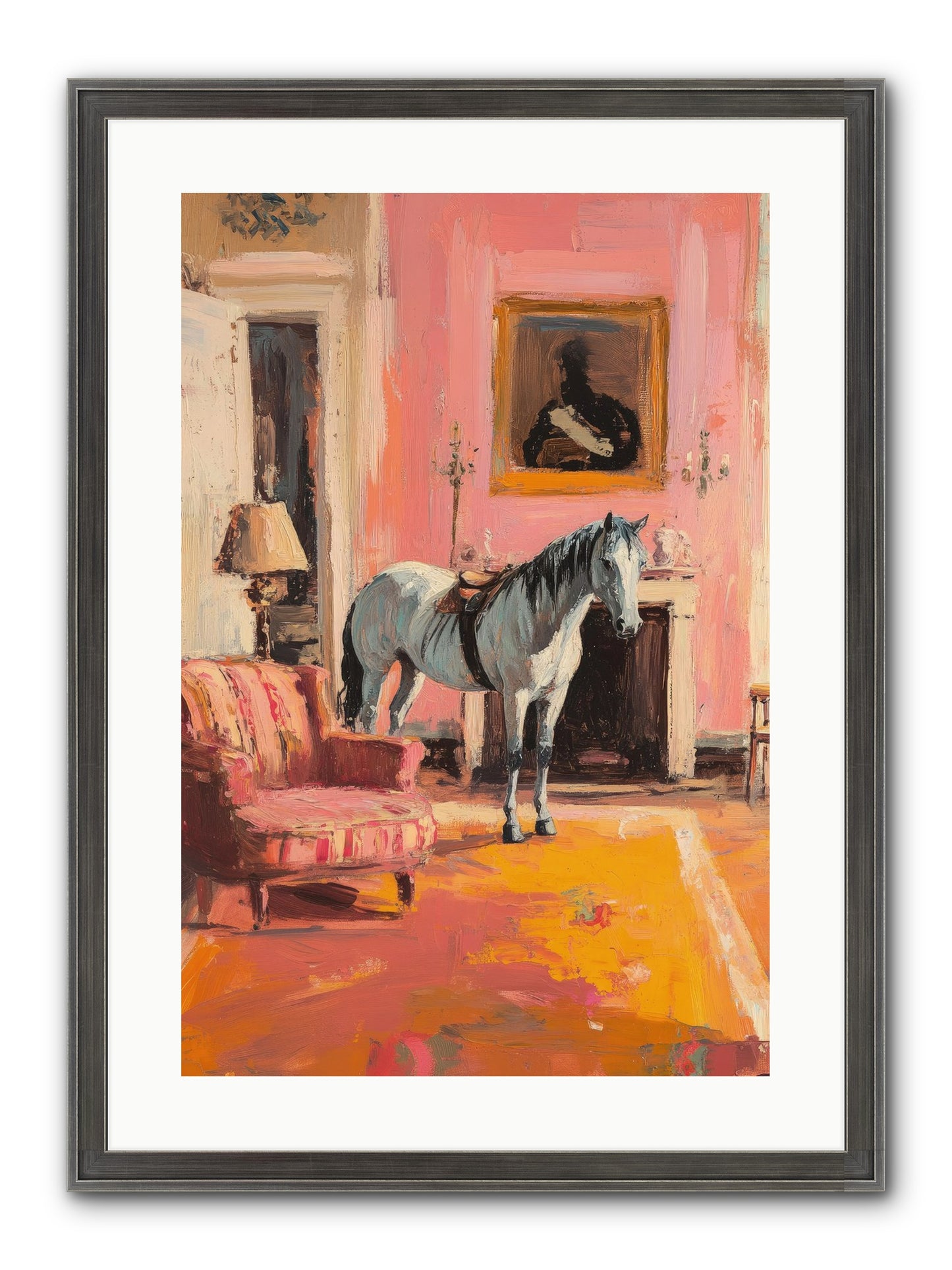 Moonstone Salon Framed Print - Slimwoods Black/Silver 16x24