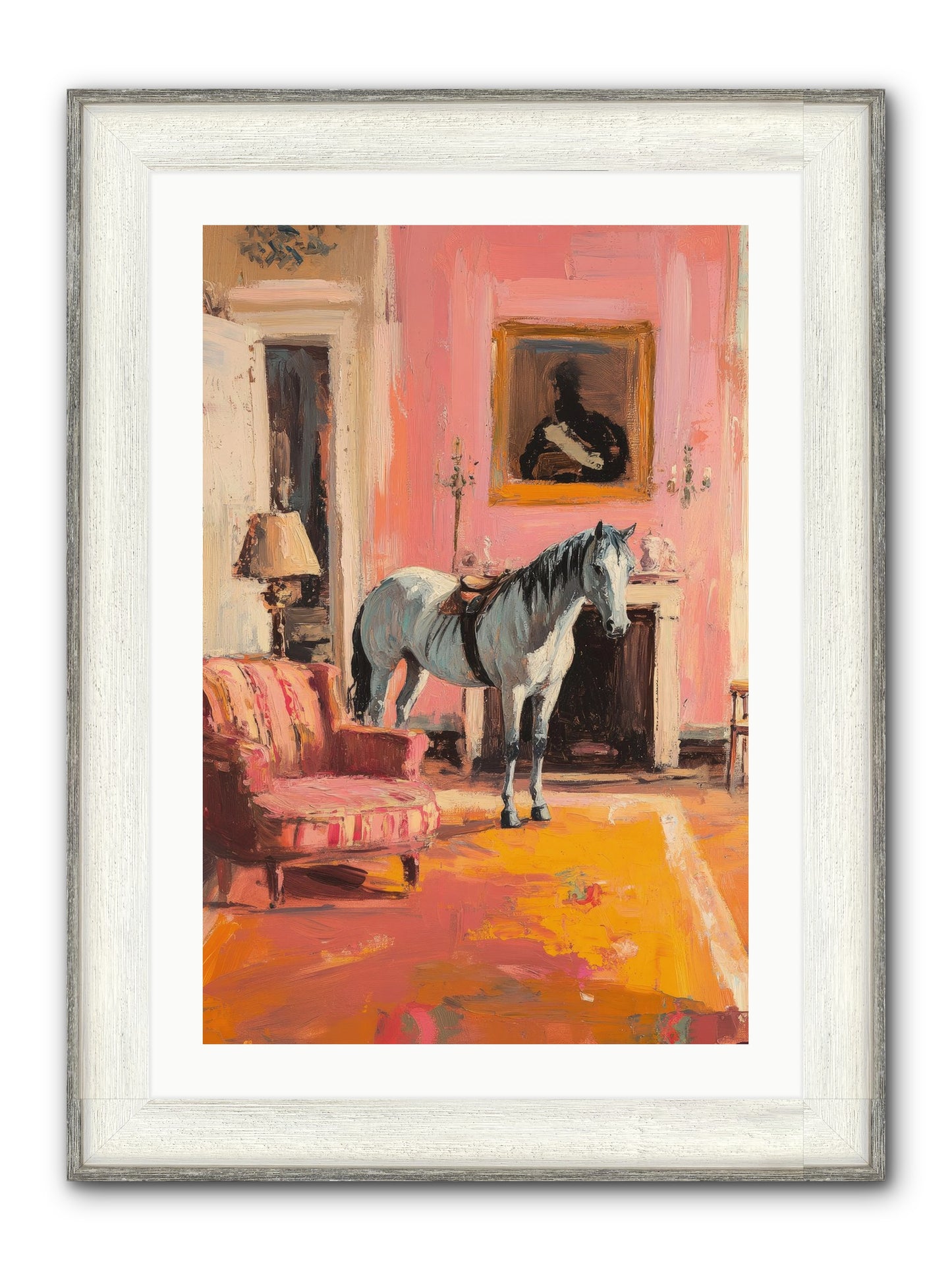 Moonstone Salon Framed Print - Driftwood White 20x30