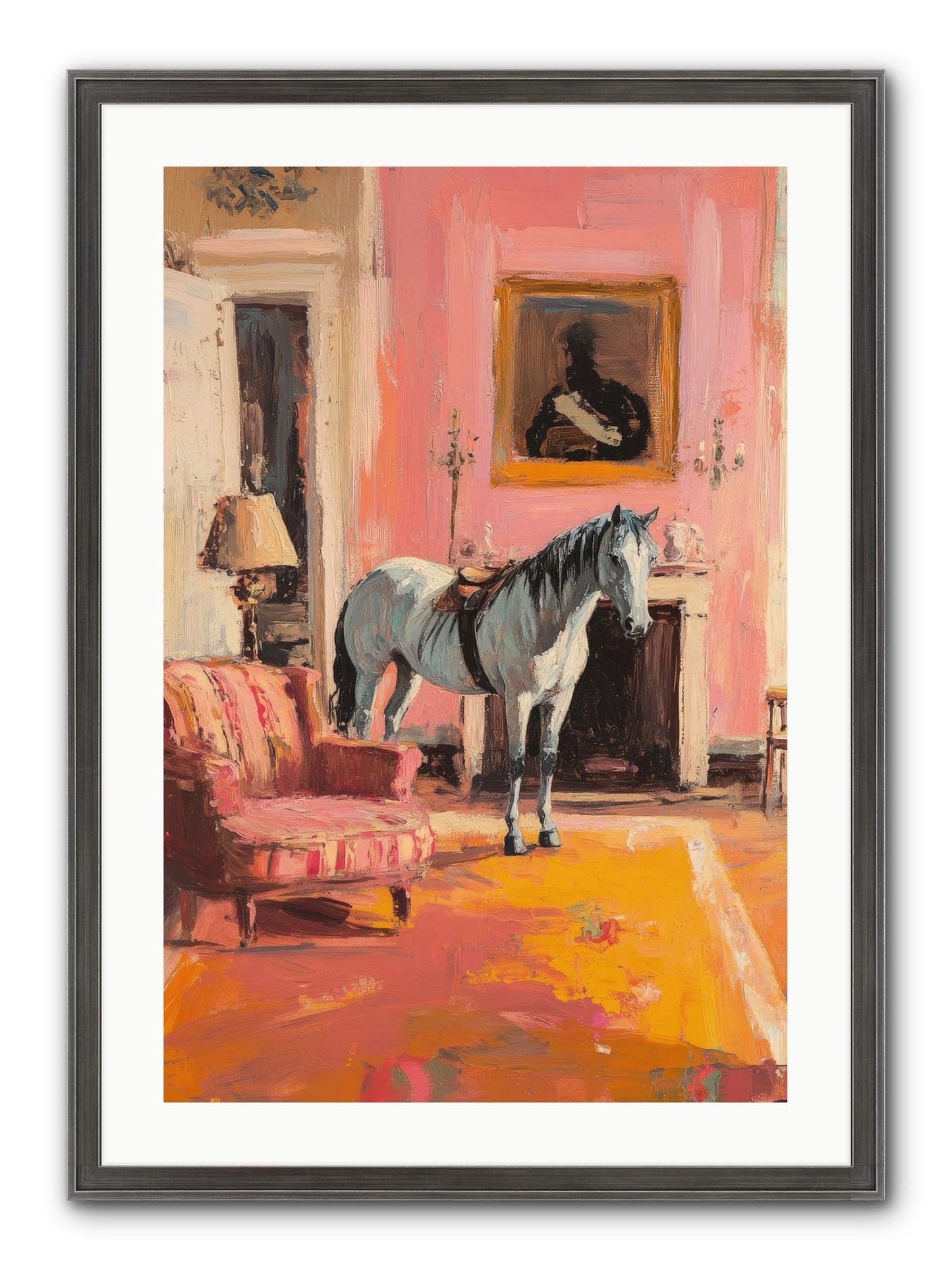 Moonstone Salon Framed Print - Slimwoods Black/Silver 20x30