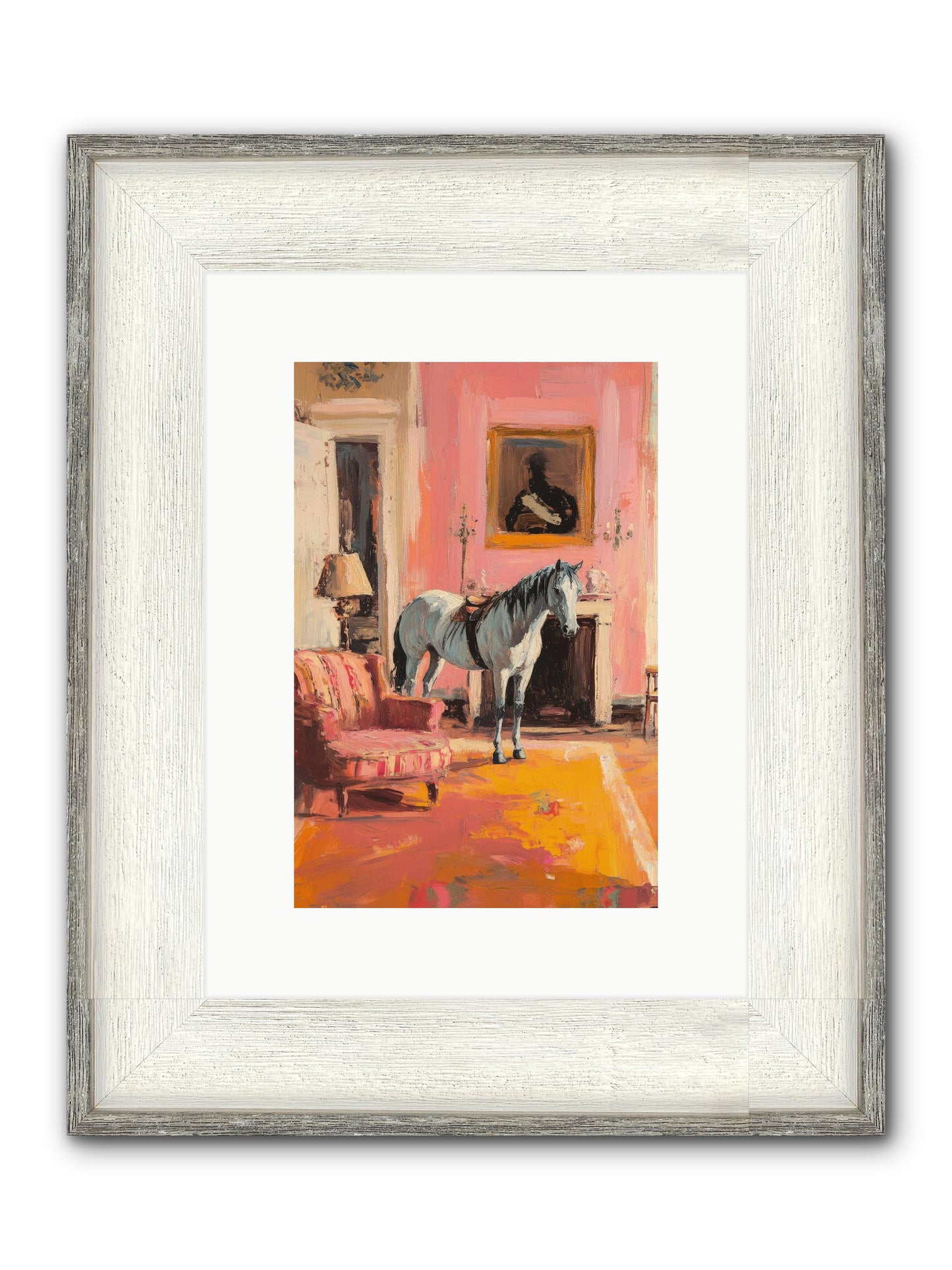 Moonstone Salon Framed Print - Driftwood White 8x12
