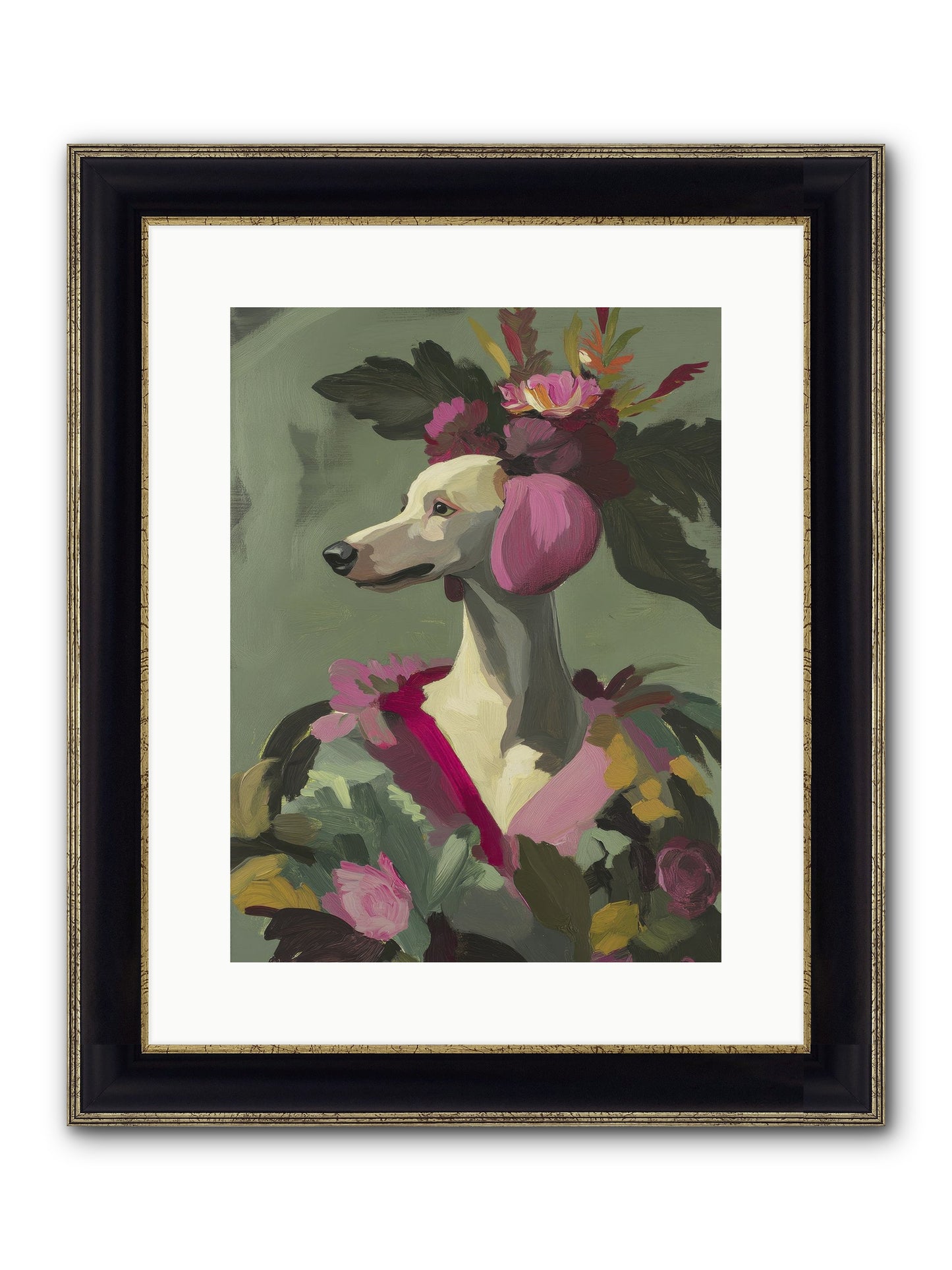 Morning Glory Framed Print - Black & Gold 12x16