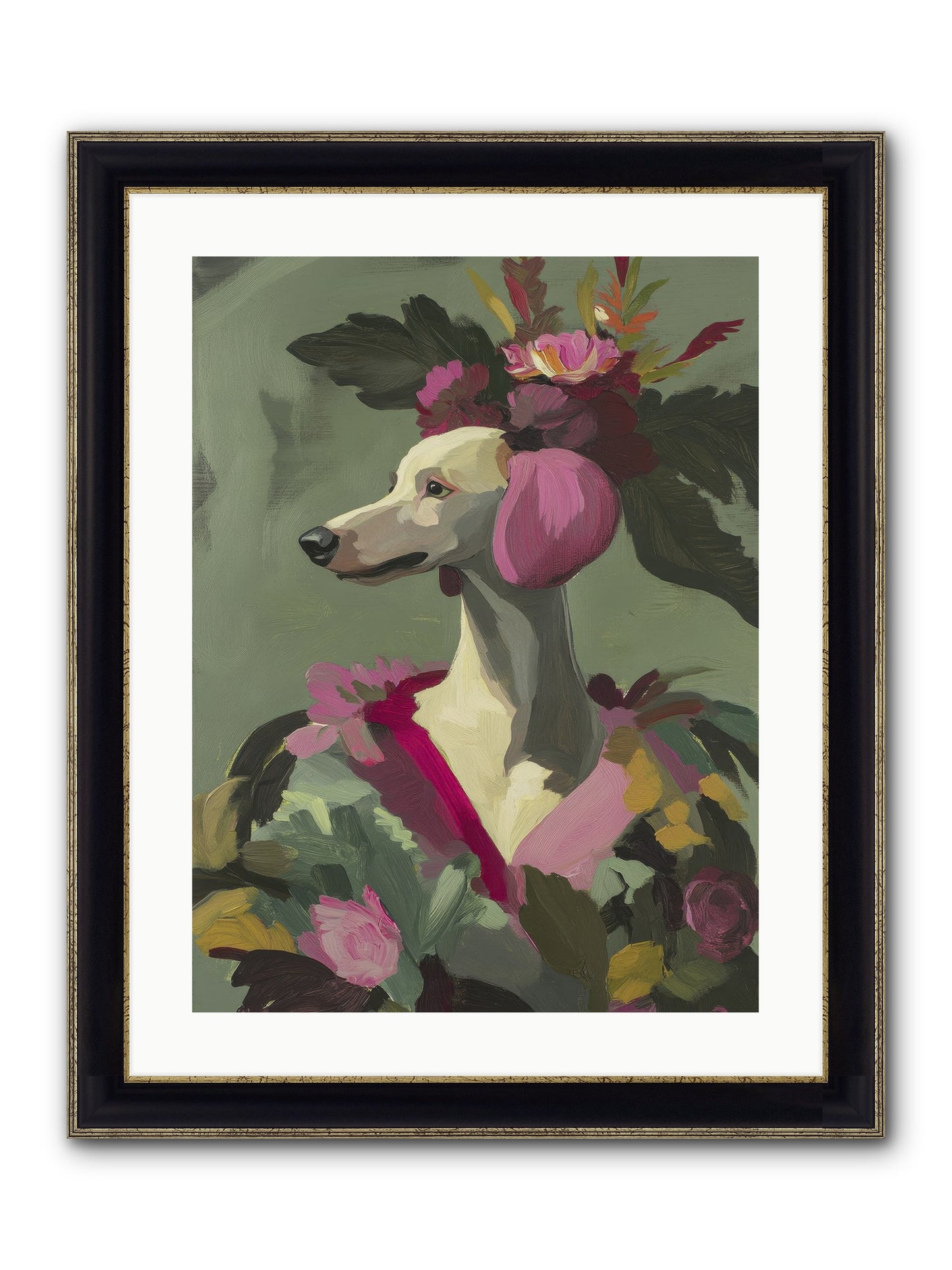 Morning Glory Framed Print - Black & Gold 18x24