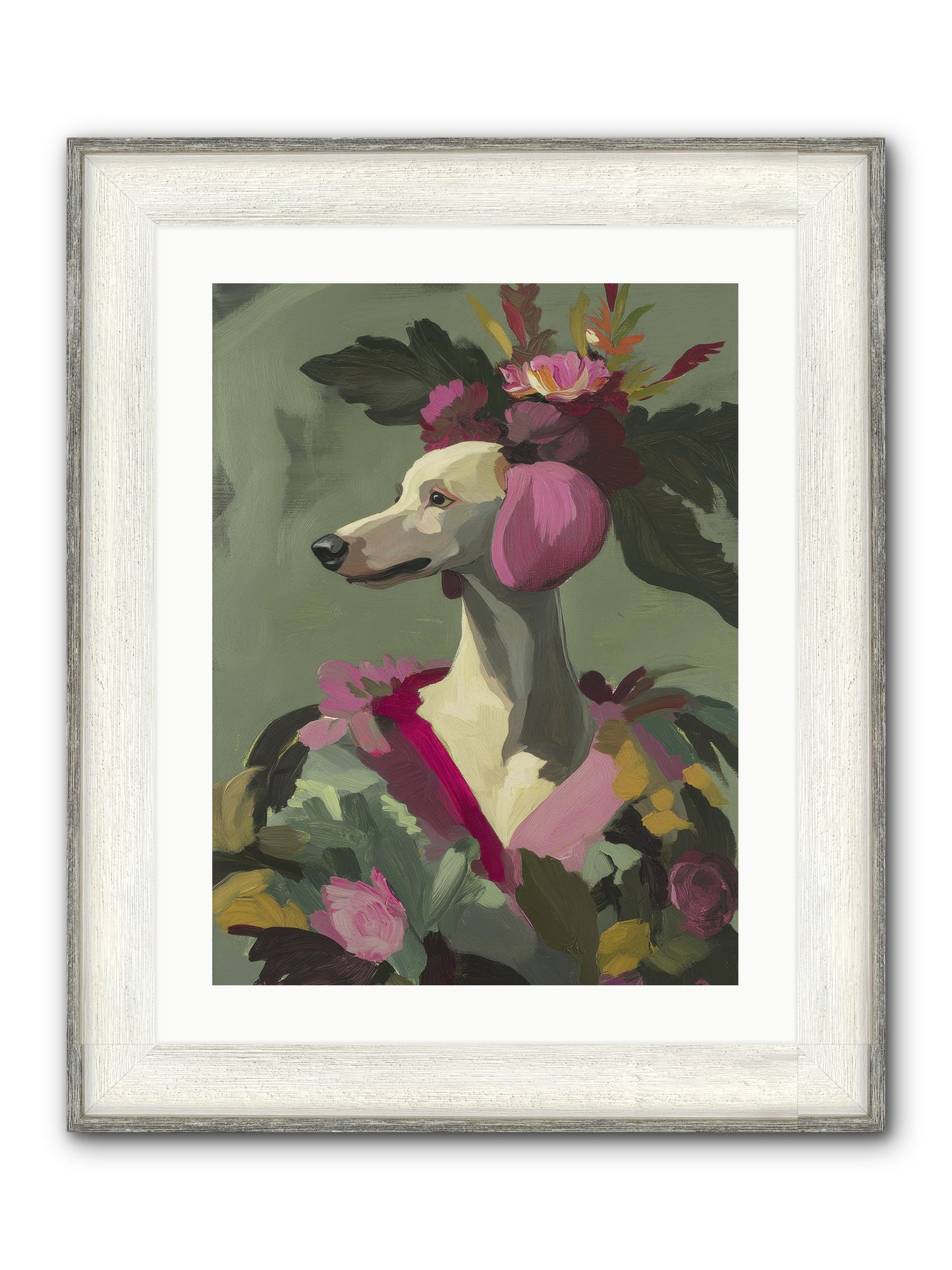 Morning Glory Framed Print - Driftwood White 18x24