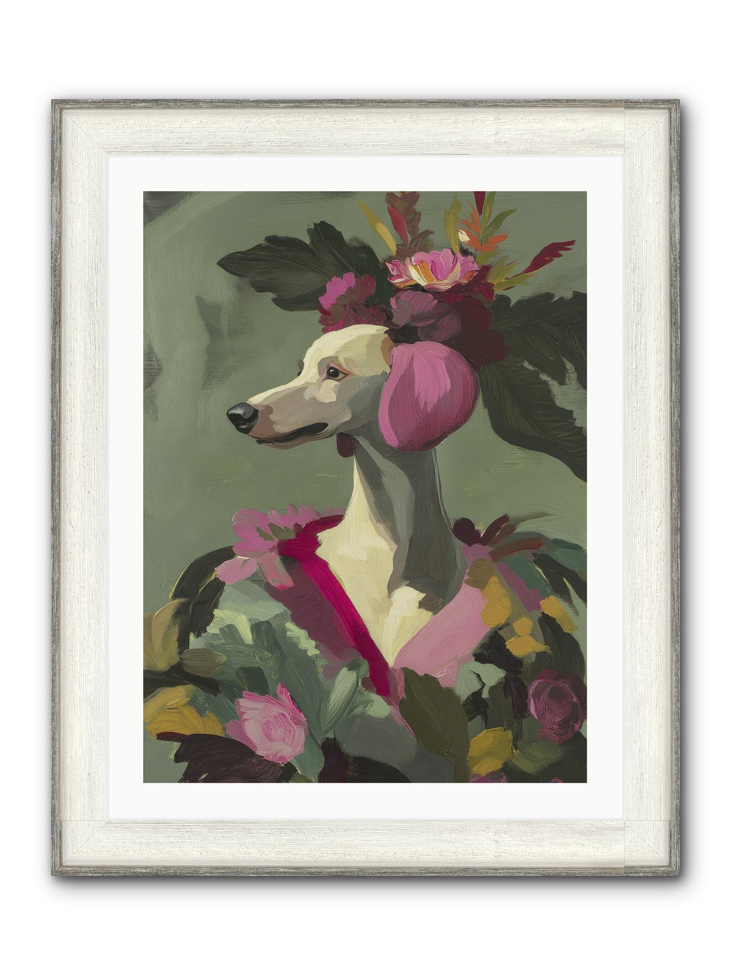 Morning Glory Framed Print - Driftwood White 24x32
