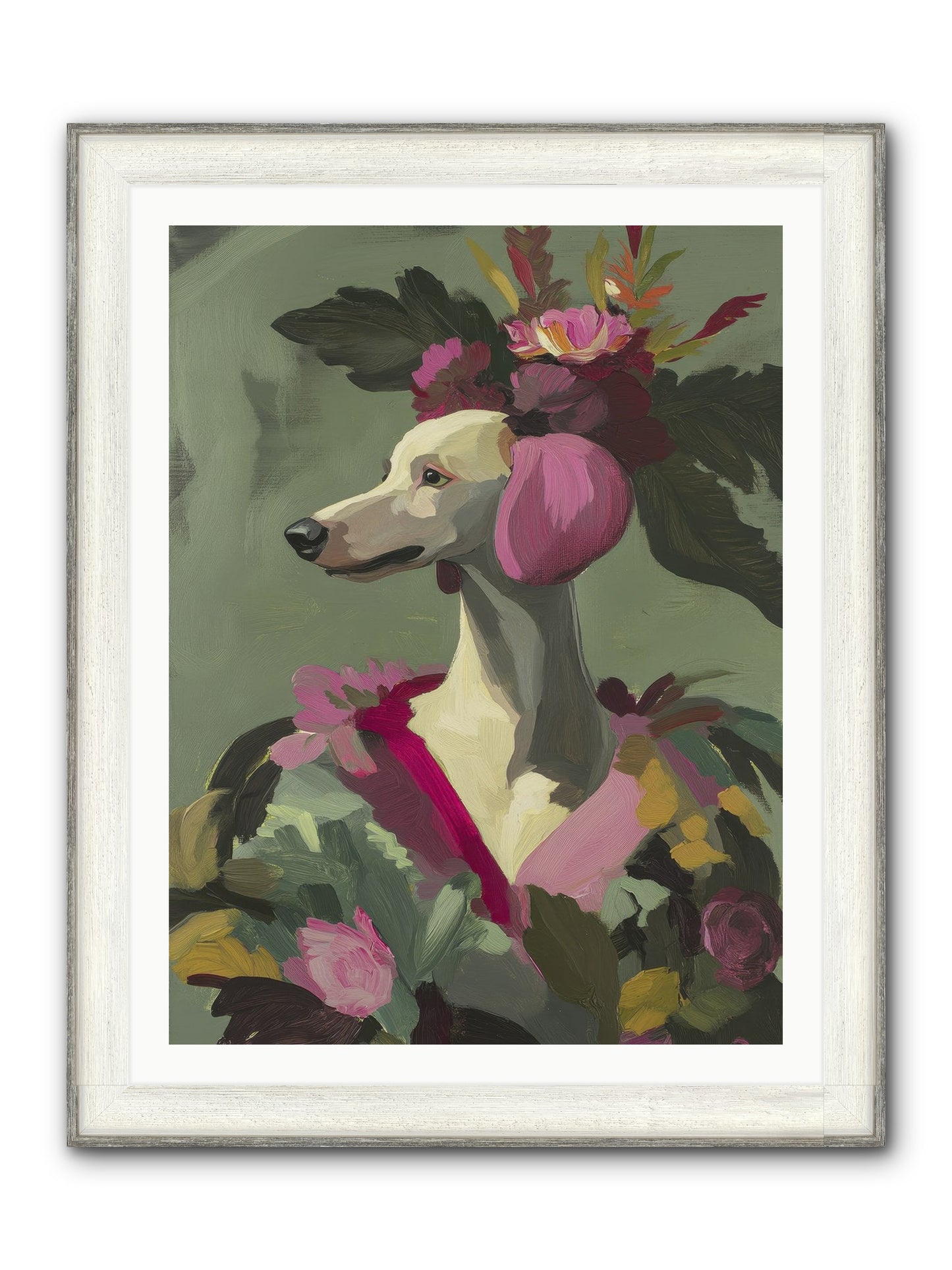Morning Glory Framed Print - Driftwood White 30x40