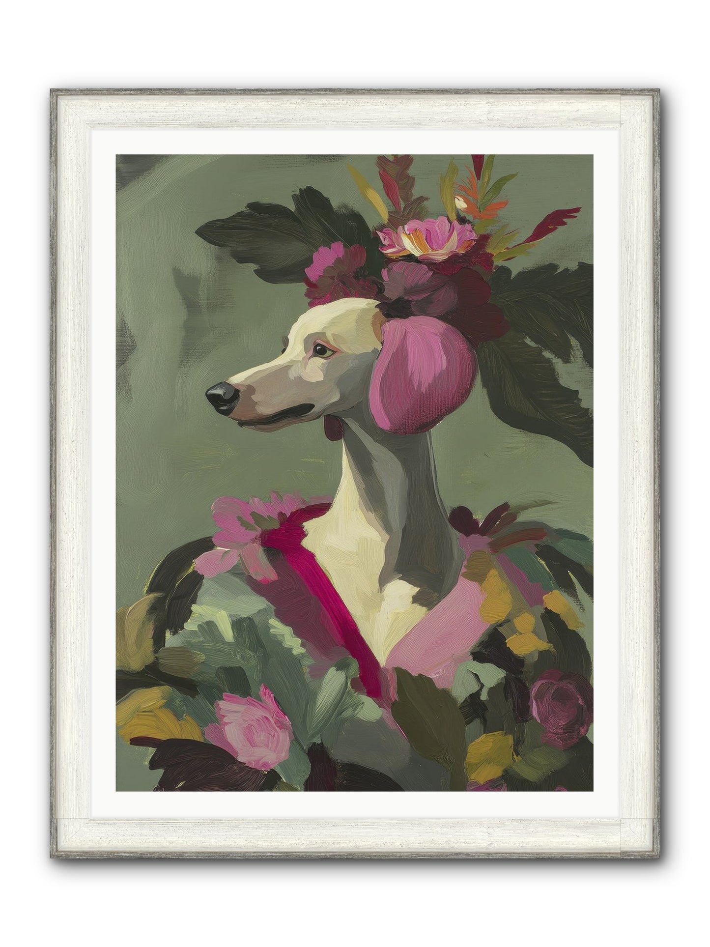 Morning Glory Framed Print - Driftwood White 36x48