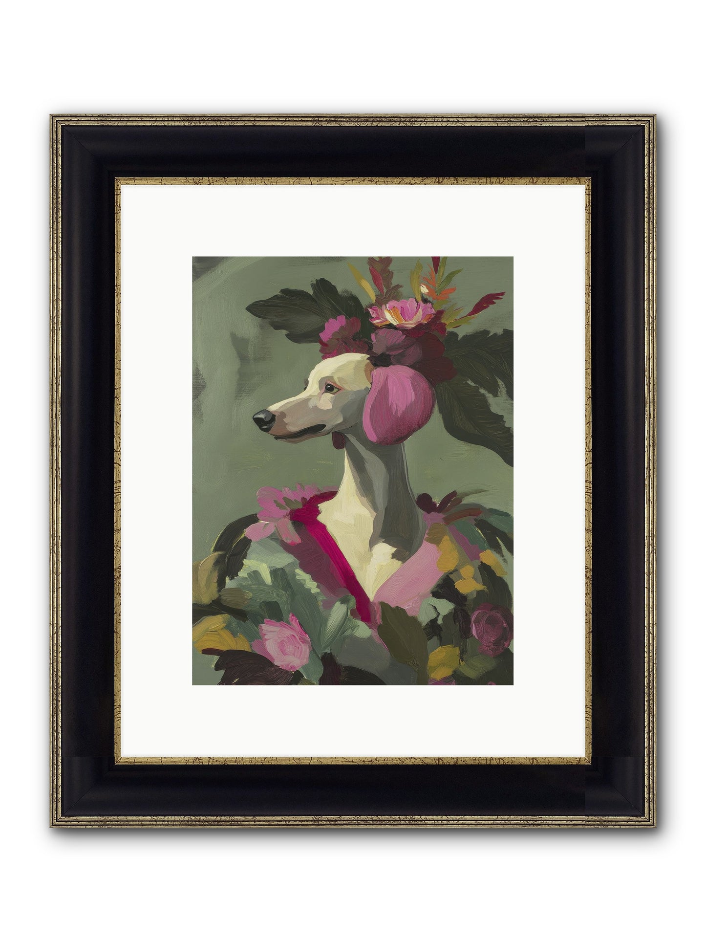 Morning Glory Framed Print - Black & Gold 9x12