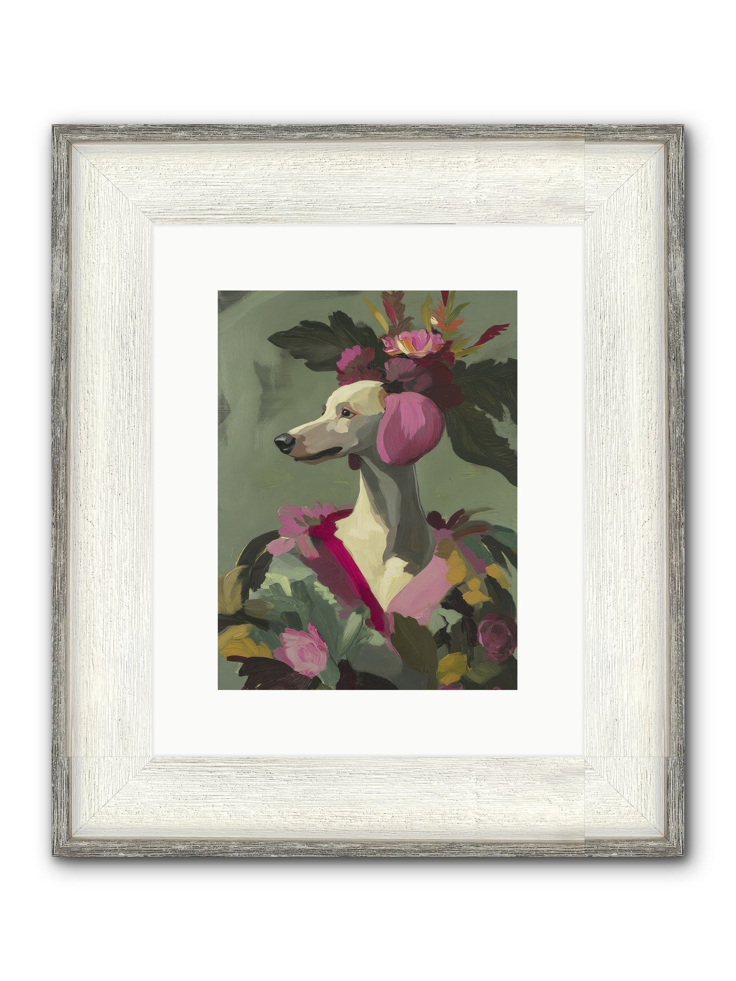 Morning Glory Framed Print - Driftwood White 9x12