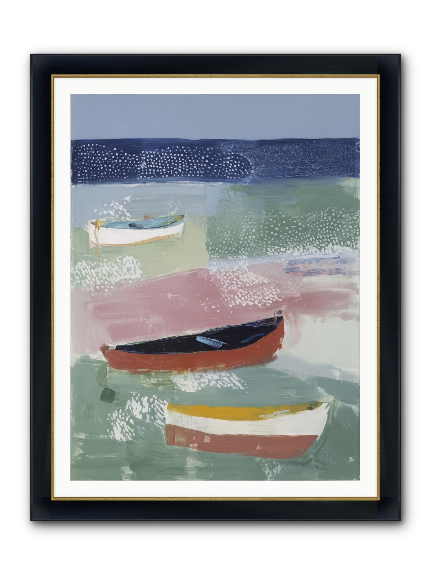 Morning Light Framed Print - Wide Black w/Gold 36x48