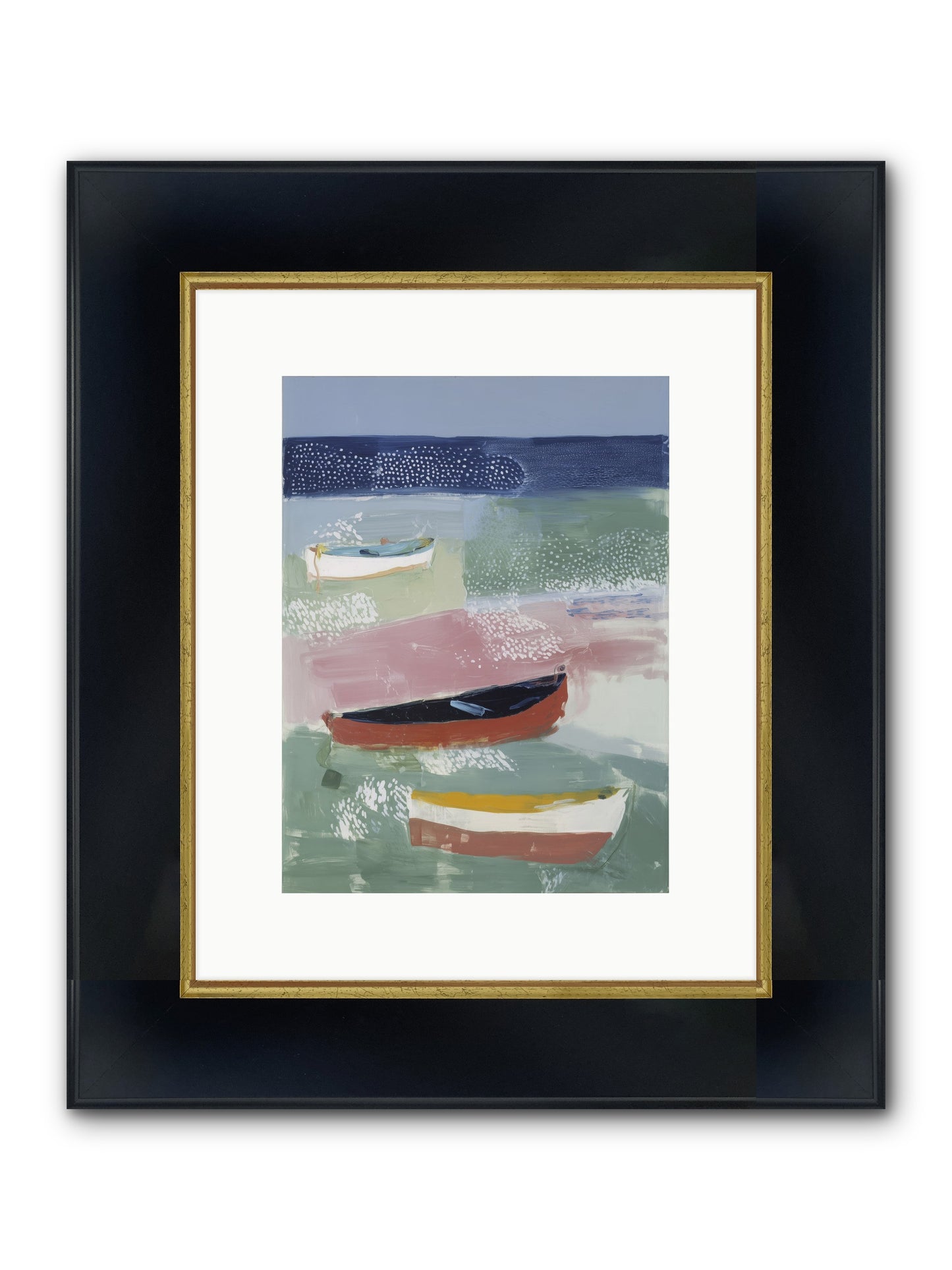 Morning Light Framed Print - Wide Black w/Gold 9x12