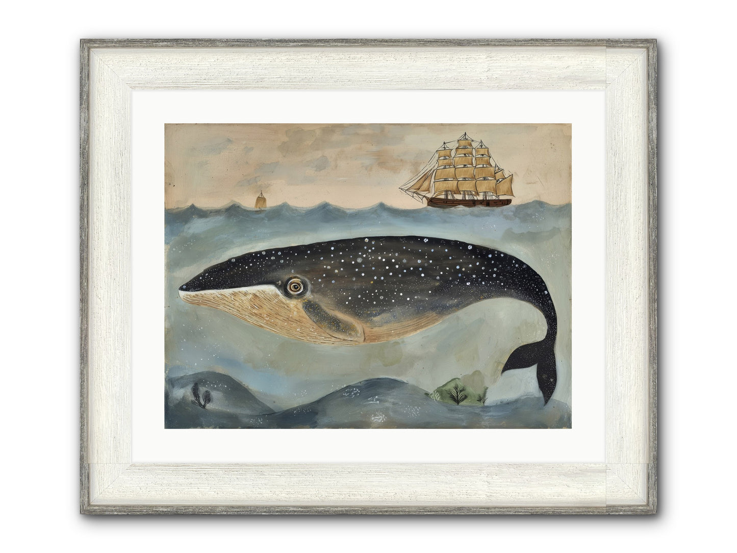 Morning Marvel Framed Print - Driftwood White 24x18