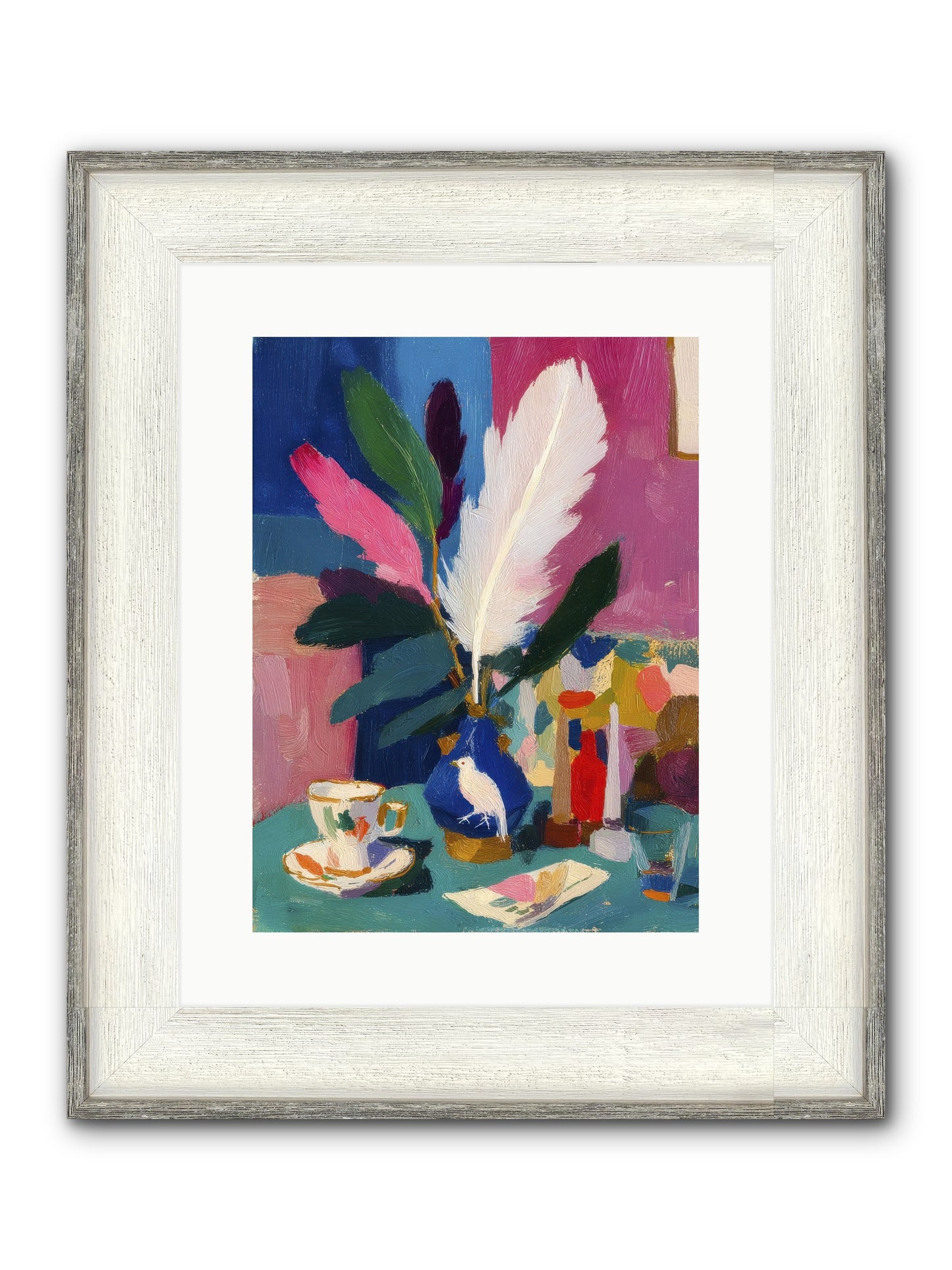 Morning Remnants Framed Print - Driftwood White 12x16