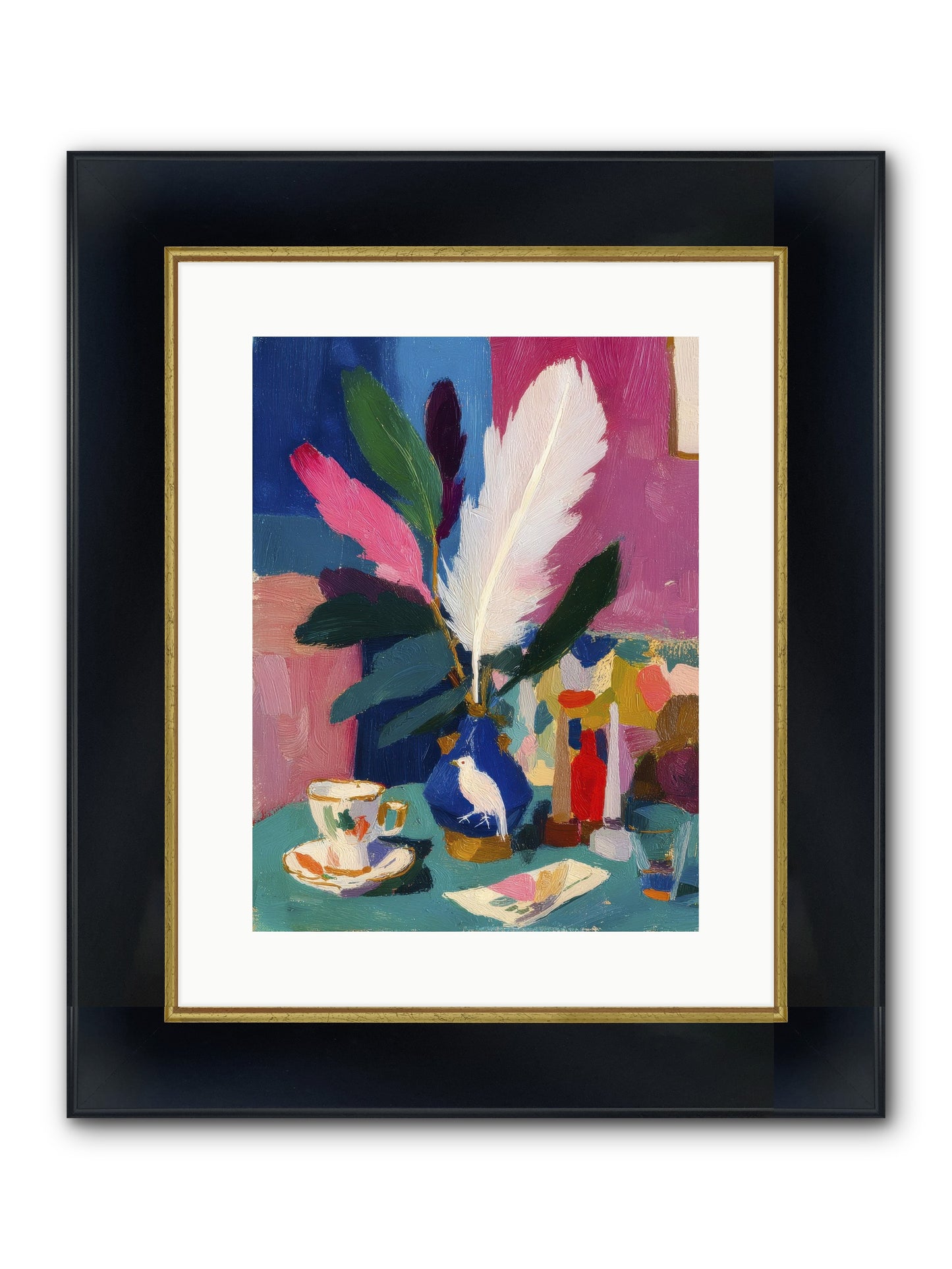 Morning Remnants Framed Print - Wide Black w/Gold 12x16