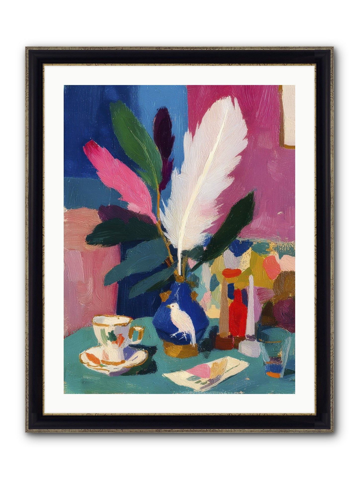 Morning Remnants Framed Print - Black & Gold 24x32
