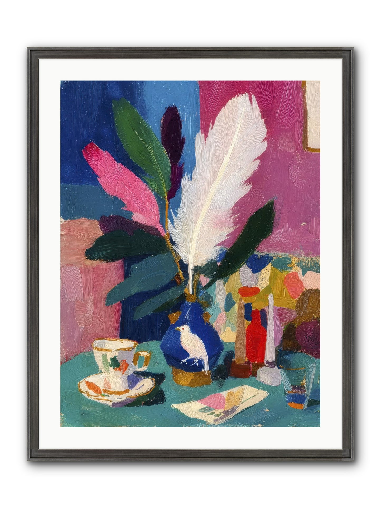 Morning Remnants Framed Print - Slimwoods Black/Silver 24x32