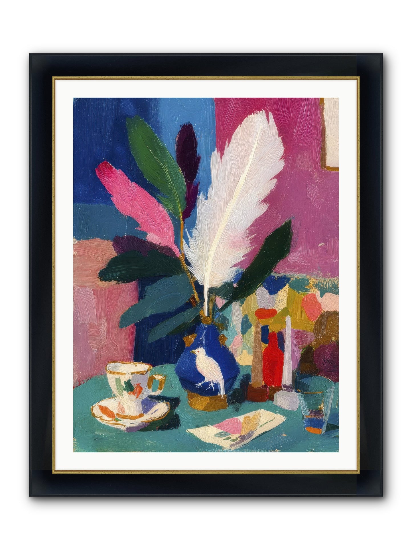Morning Remnants Framed Print - Wide Black w/Gold 30x40