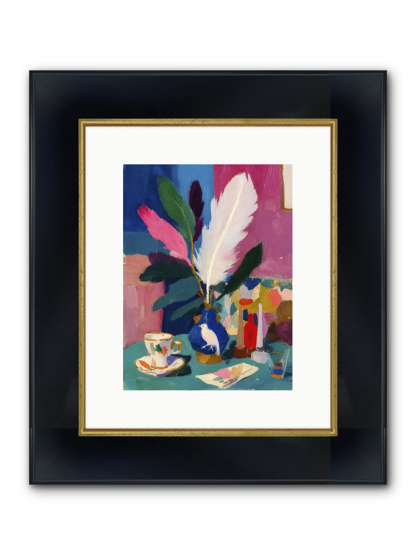 Morning Remnants Framed Print - Wide Black w/Gold 9x12