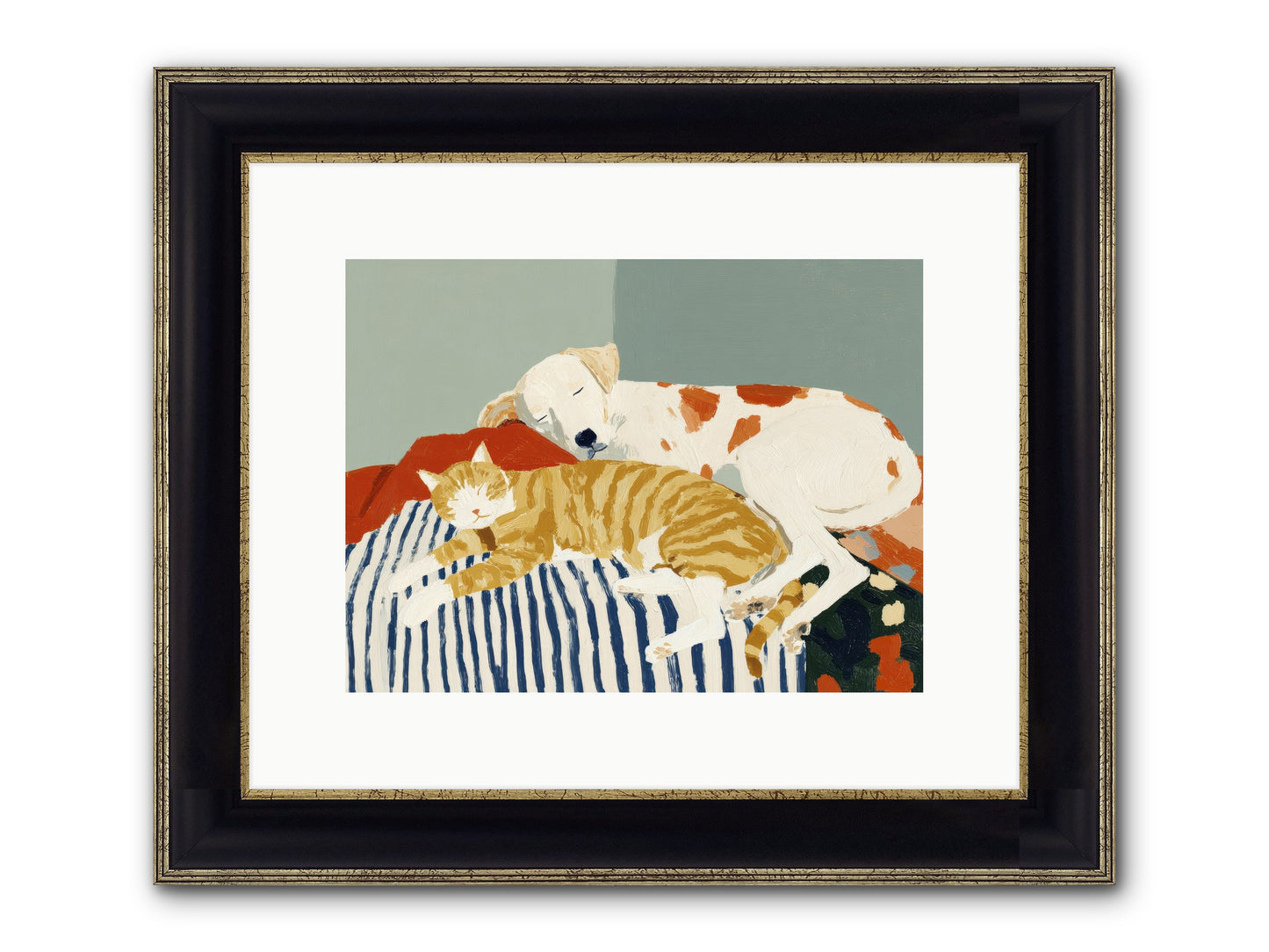 Morning Rituals Framed Print - Black & Gold 12x9