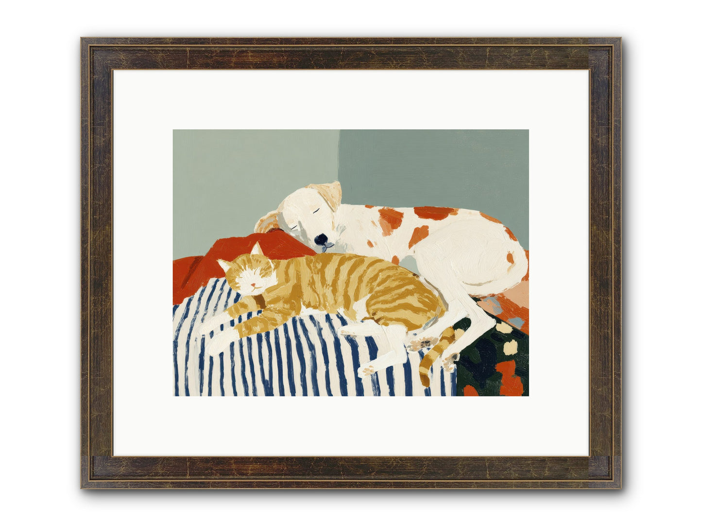 Morning Rituals Framed Print - Slimwoods Black/Gold 12x9