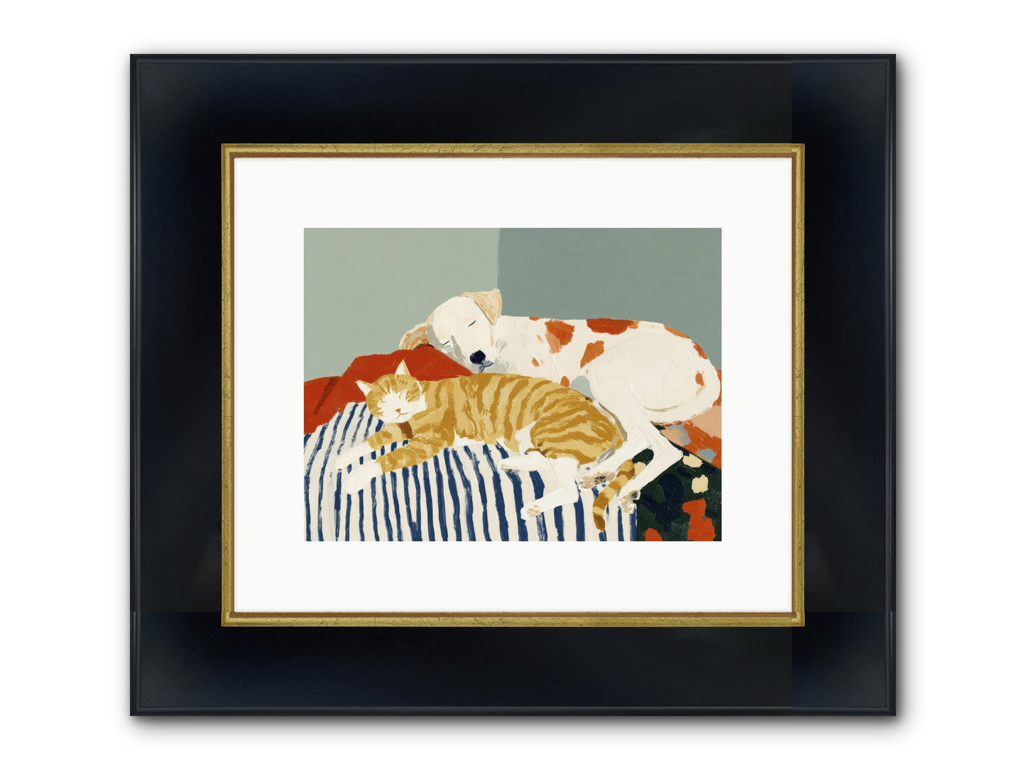 Morning Rituals Framed Print - Wide Black w/Gold 12x9