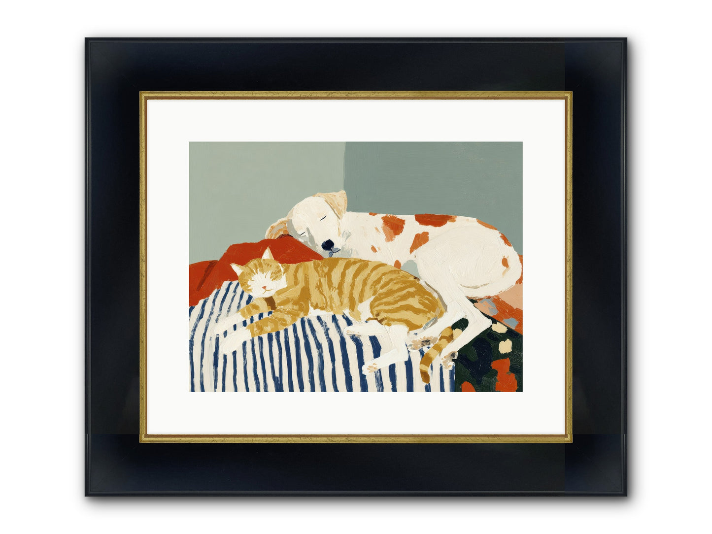 Morning Rituals Framed Print - Wide Black w/Gold 16x12